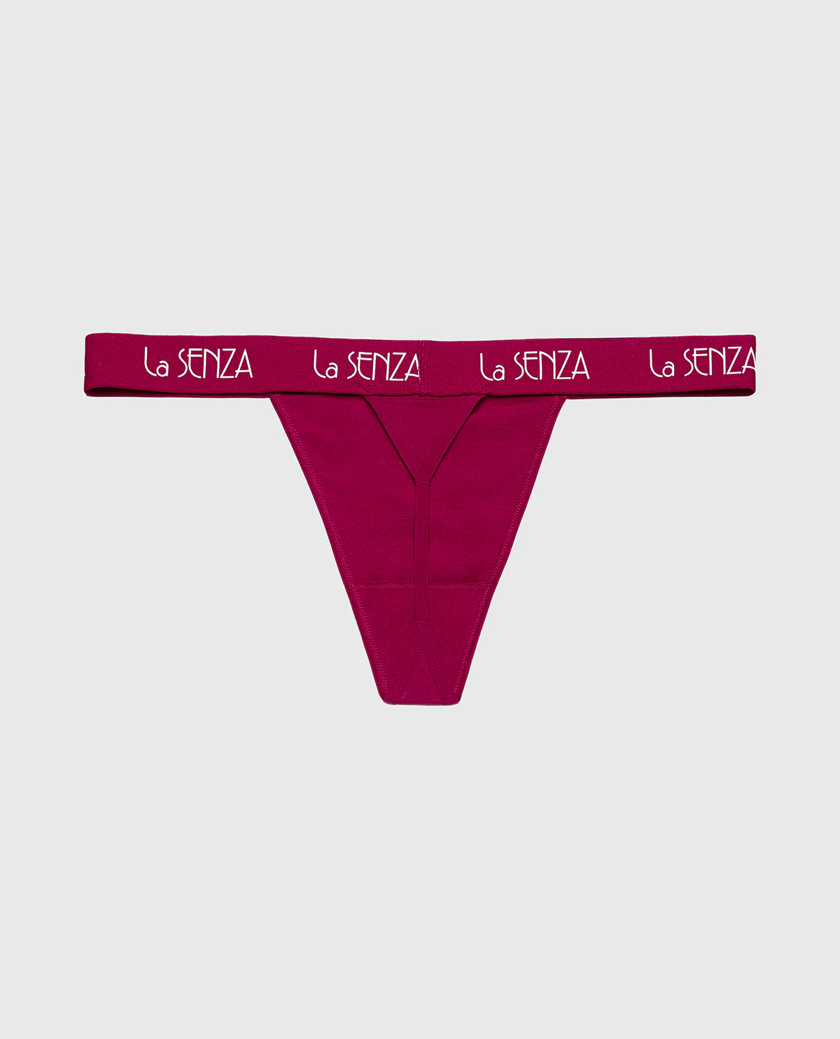 G-String Cotton Panty with Art Deco Logo Band in Plum Rose - Image 5