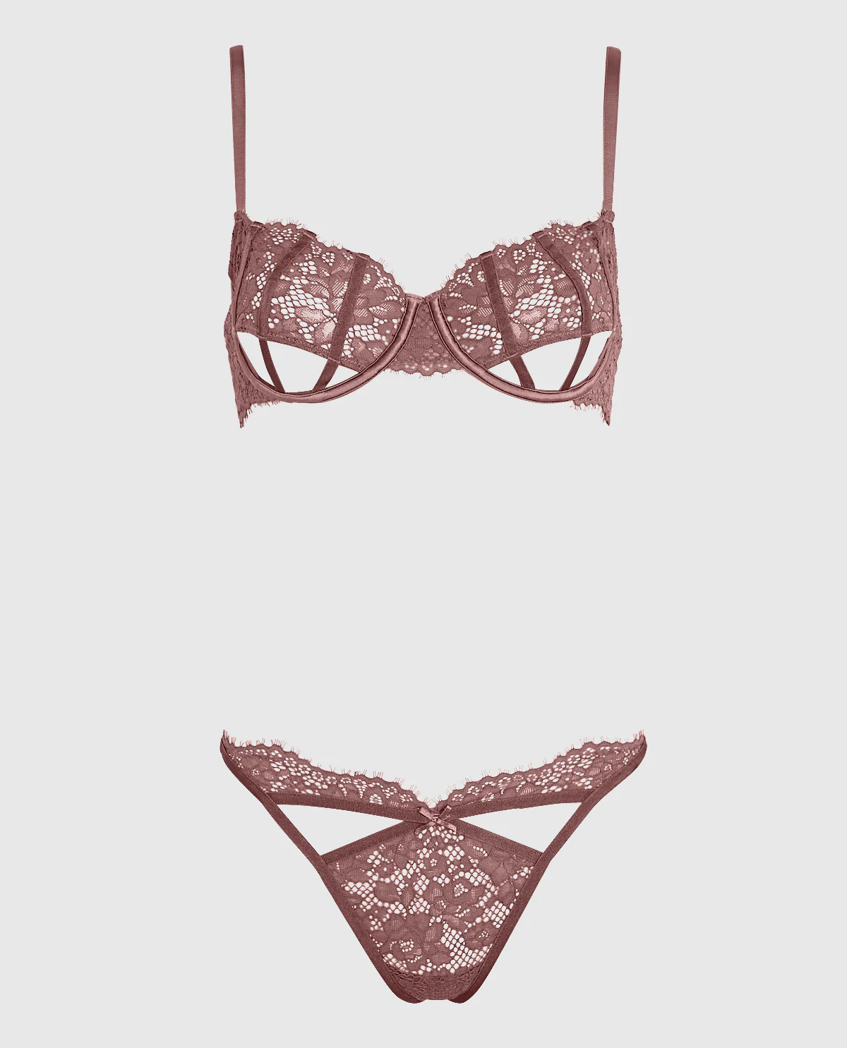 G-String Panty with Cut-Outs in Dusty Cedar - Image 6