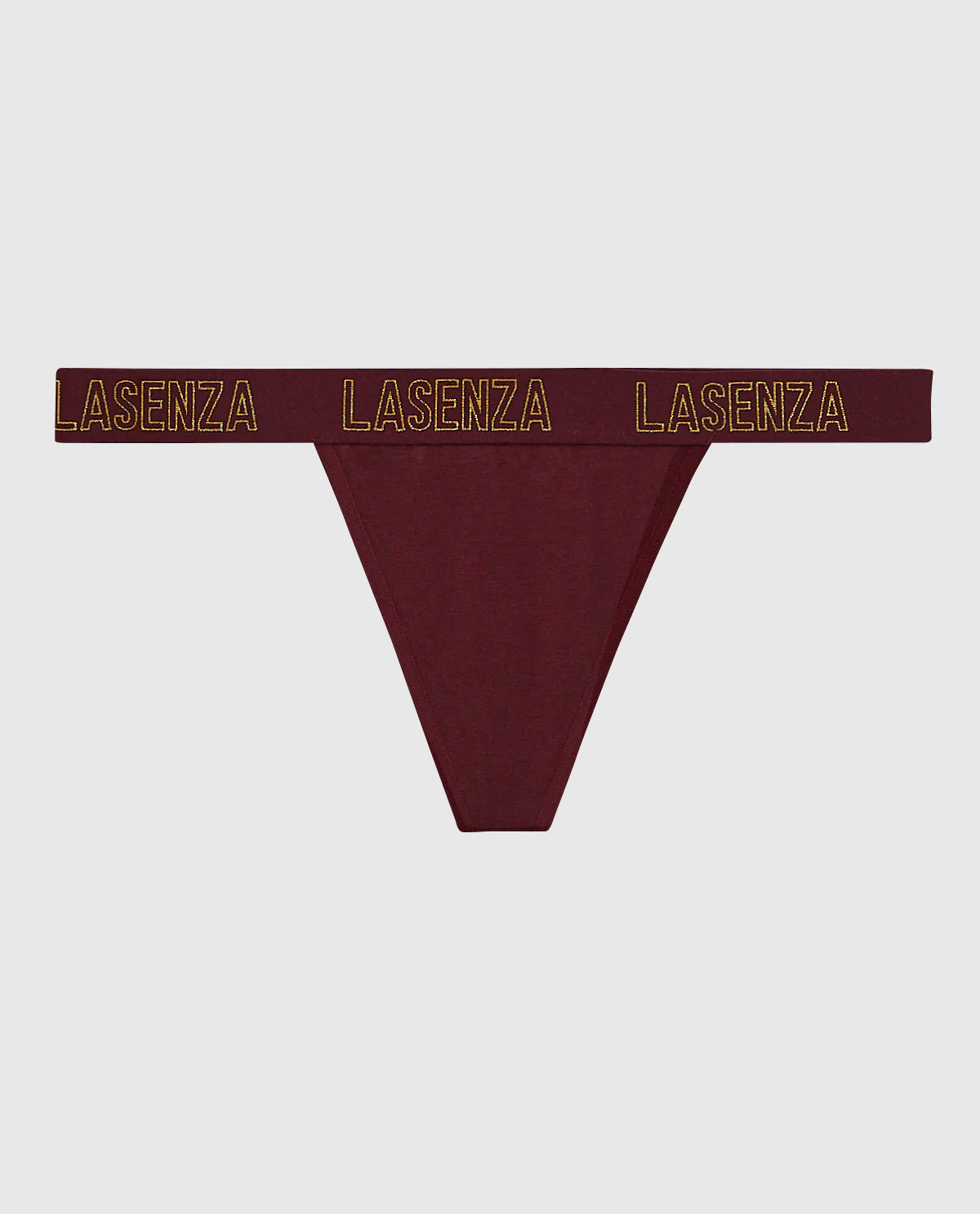 G-String Panty with Logo Band in Red Wine - Image 5