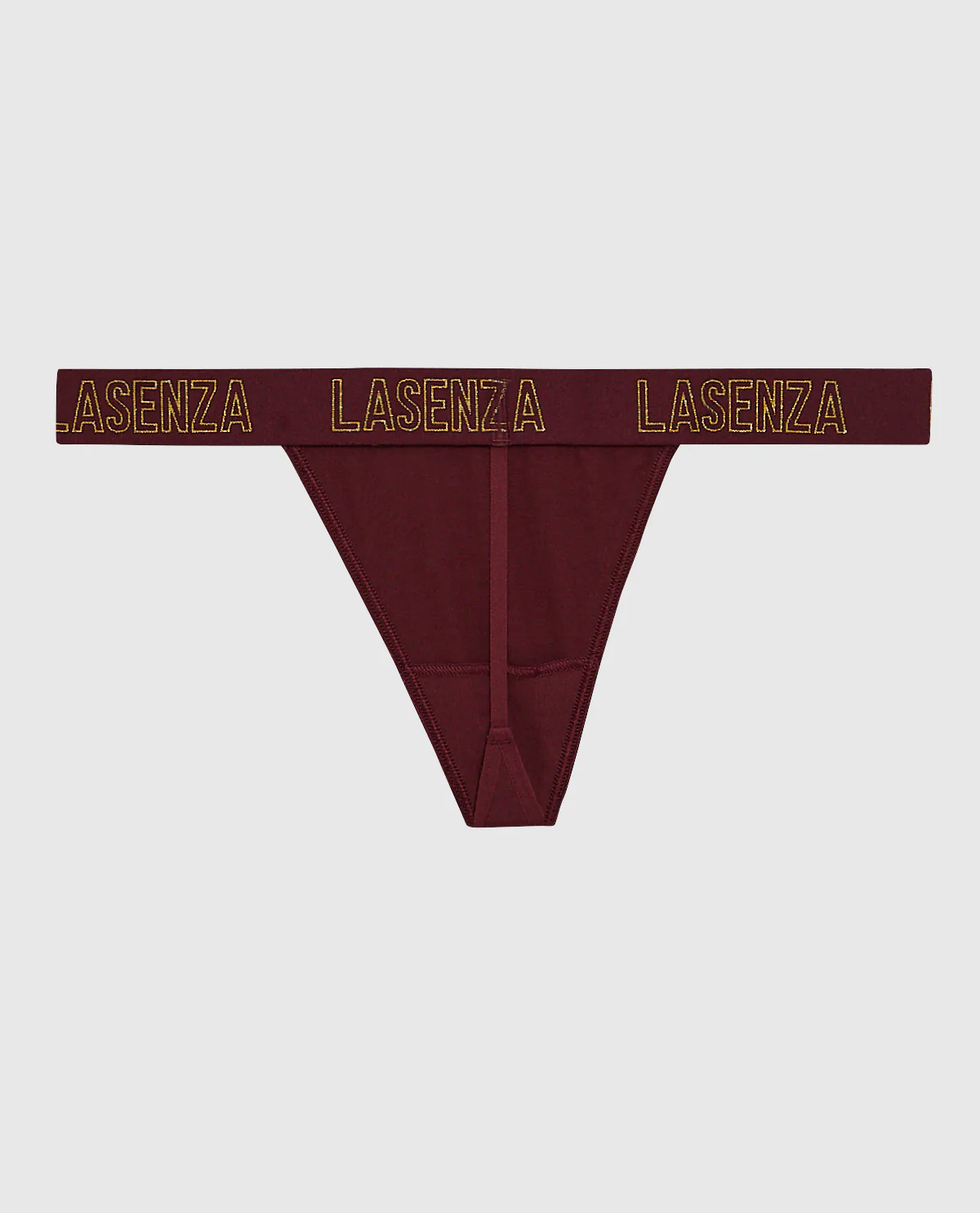 G-String Panty with Logo Band in Red Wine - Image 6