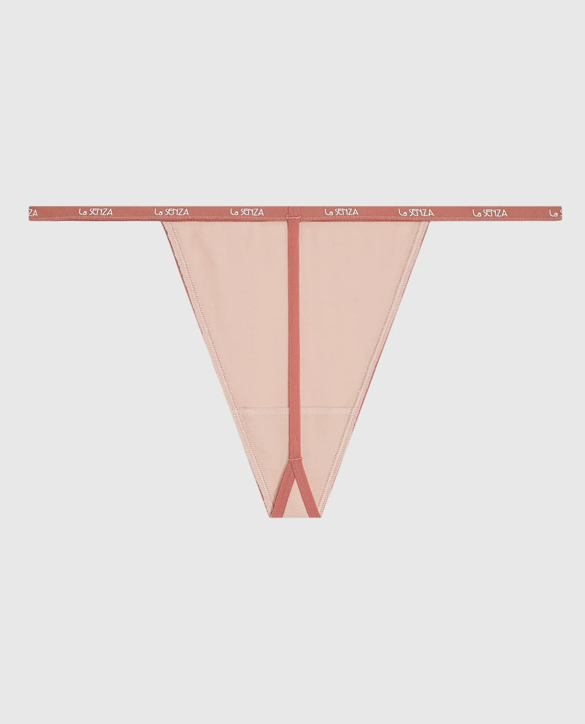 G-String Panty with Logo Trim in Peaceful Peach - Image 5