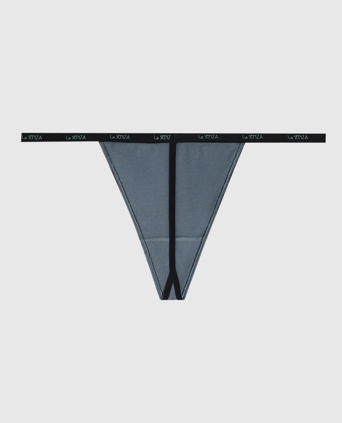 G-String Panty with Logo Trim in Stormy Weather - Image 5
