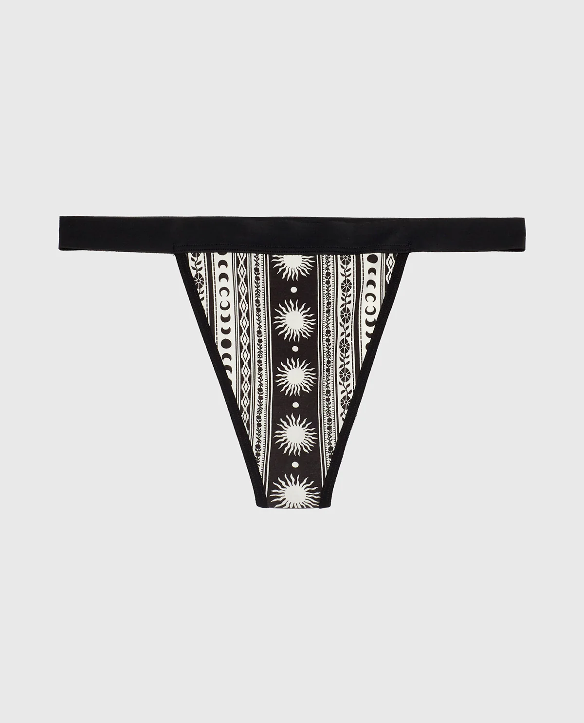 G-String Panty with Vanishing Trim in Boho Stripe - Image 4