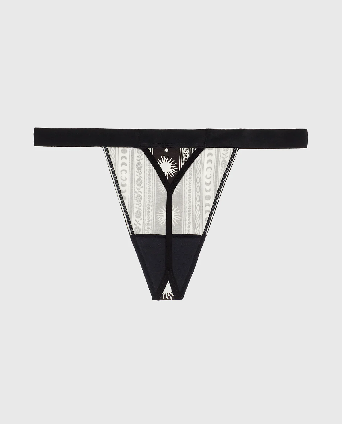 G-String Panty with Vanishing Trim in Boho Stripe - Image 5