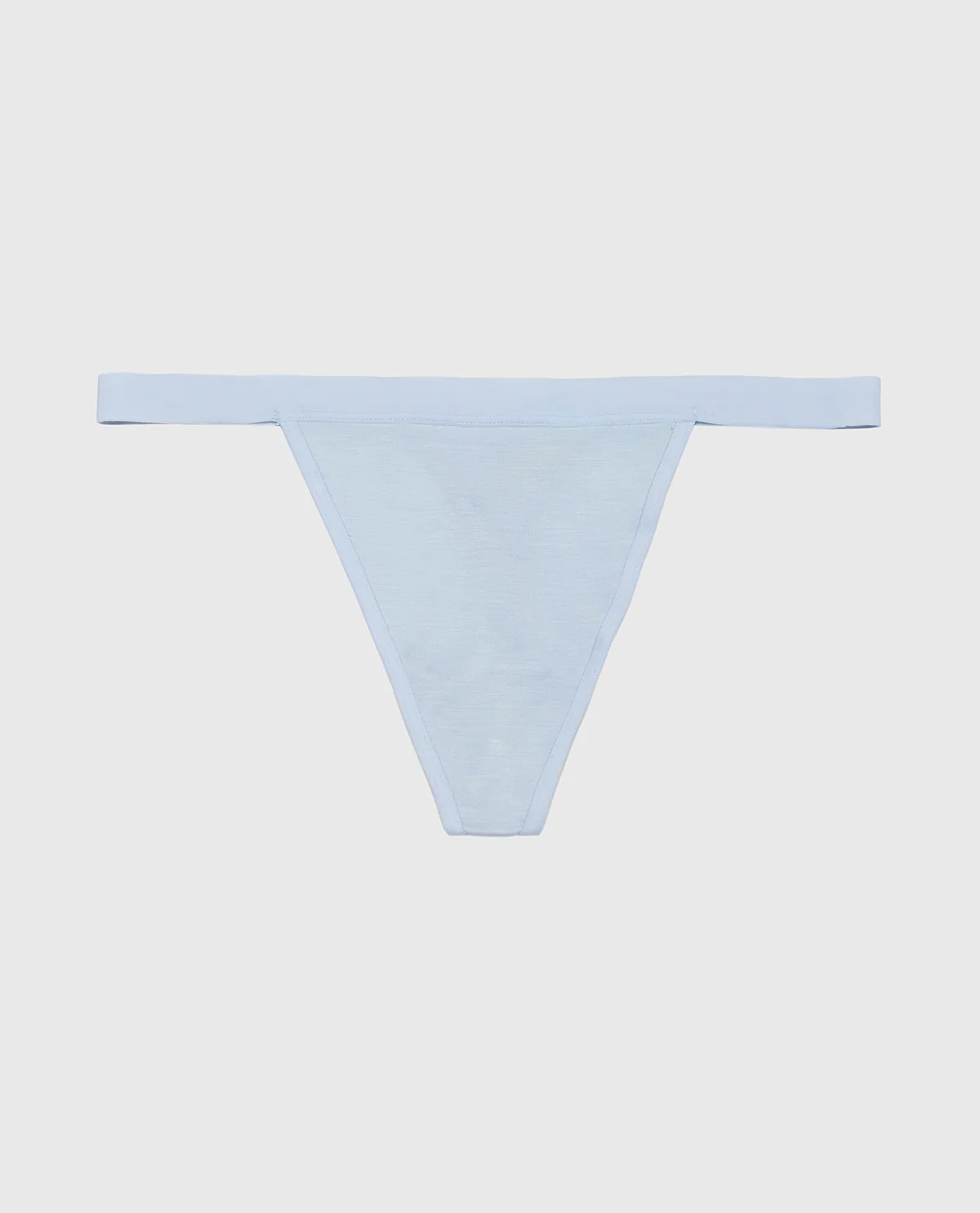 G-String Panty with Vanishing Trim in Subdued Blue - Image 4