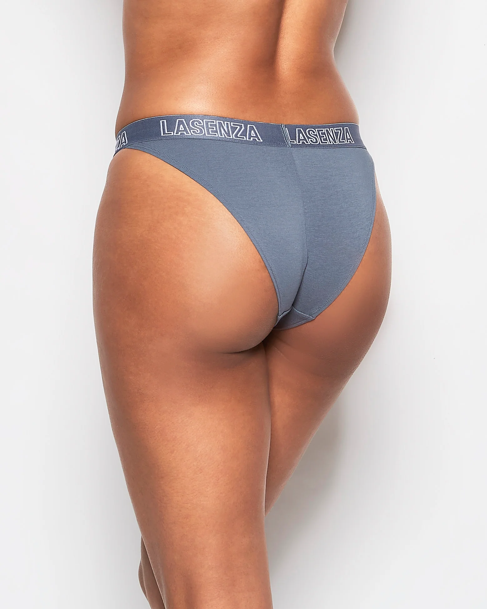 High Leg Cheeky Logo Panty in Stormy Weather - Image 3