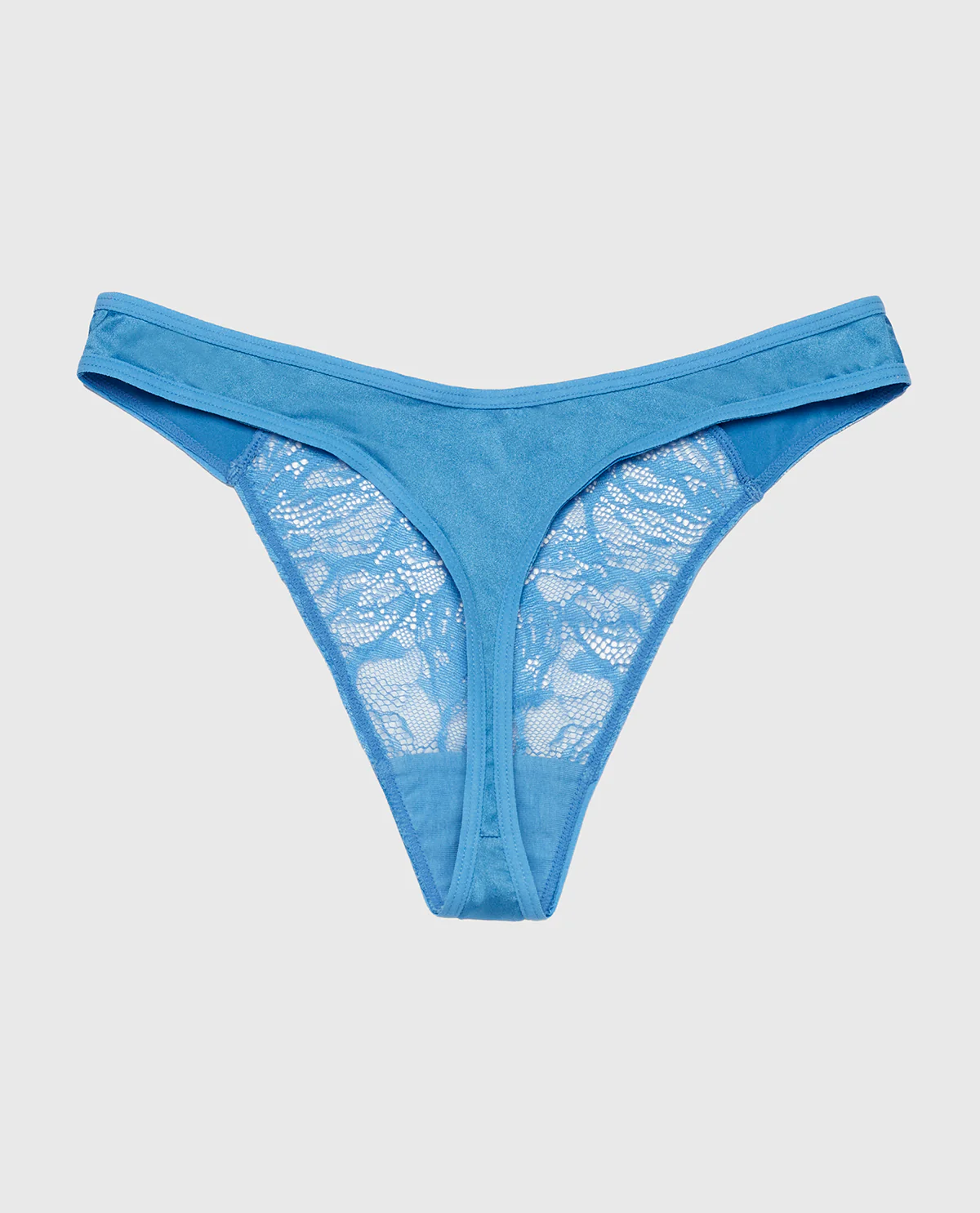 High Leg Lace Thong Panty in Pacific Coast - Image 5