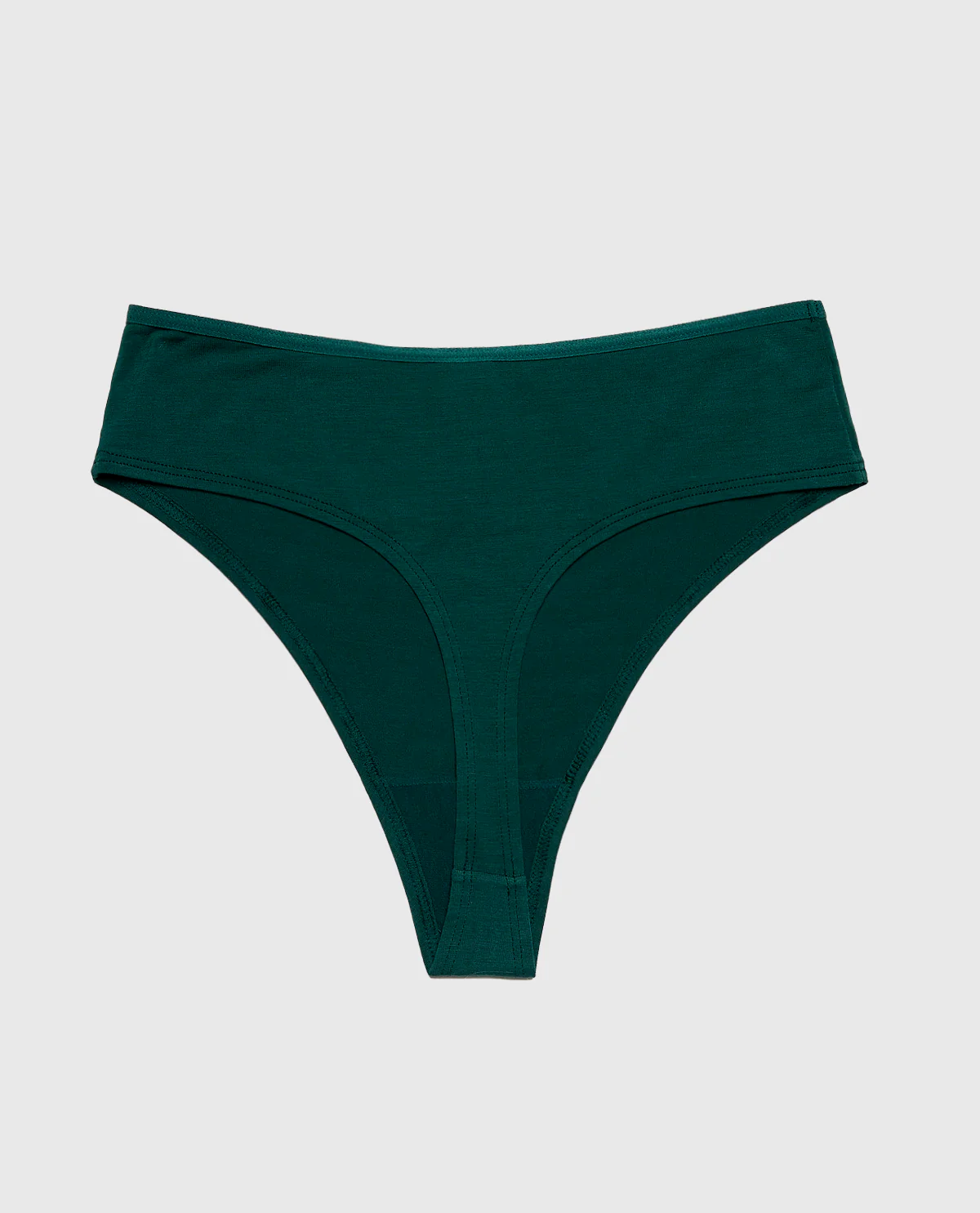 Ultrasoft High Leg Thong Panty in Emerald Green - Image 2