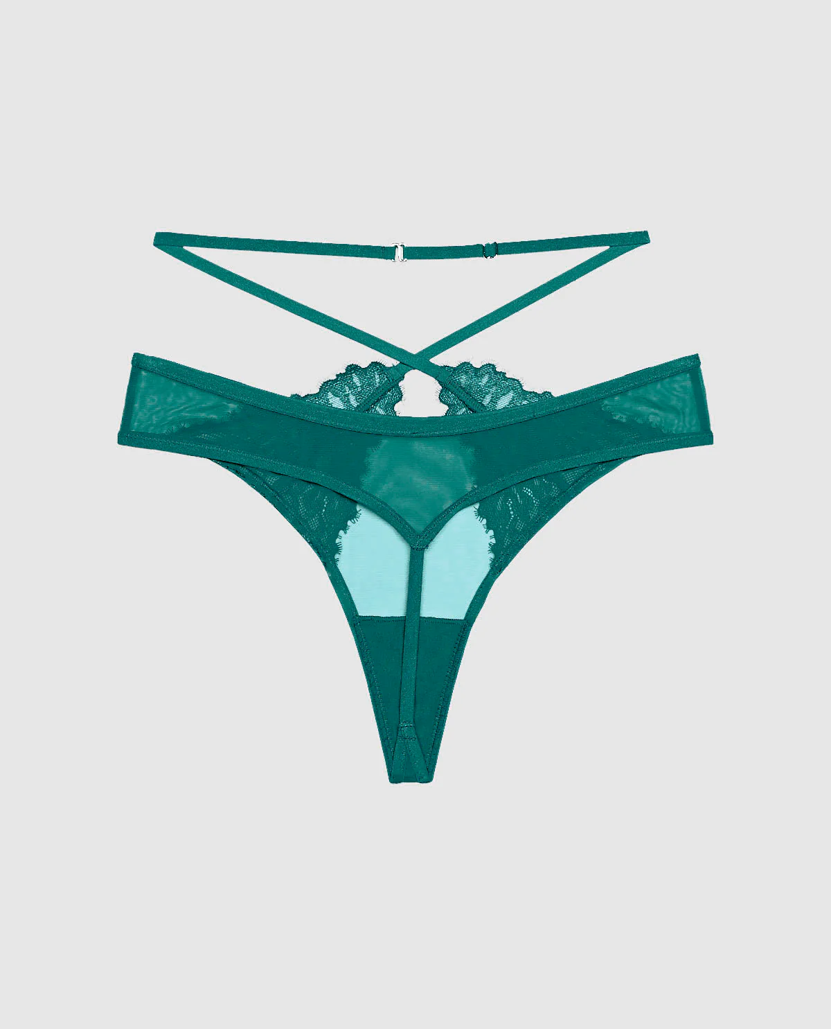 High Waist G-String Panty with Lace - Image 2