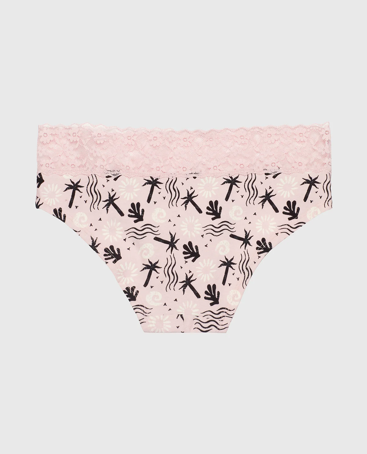 Hipster Panty with Lace Trim in Sand and Surf - Image 5