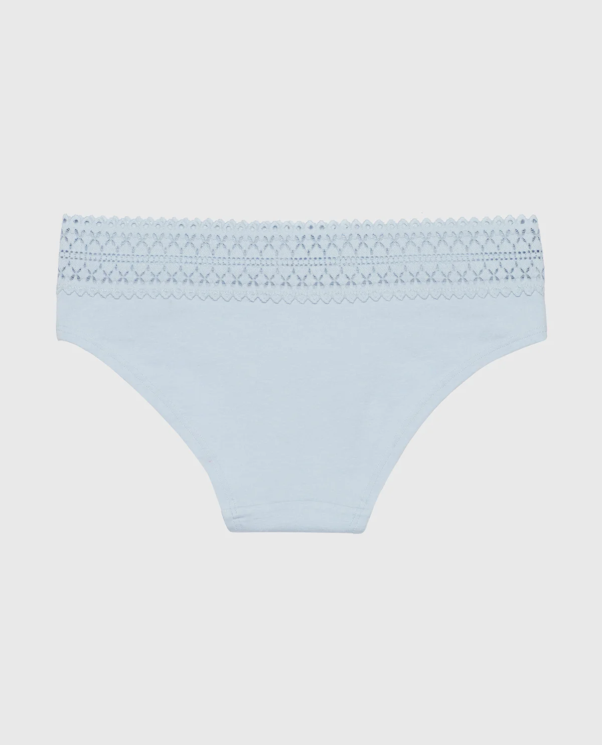 Hipster Panty with Lace Trim in Subdued Blue - Image 5