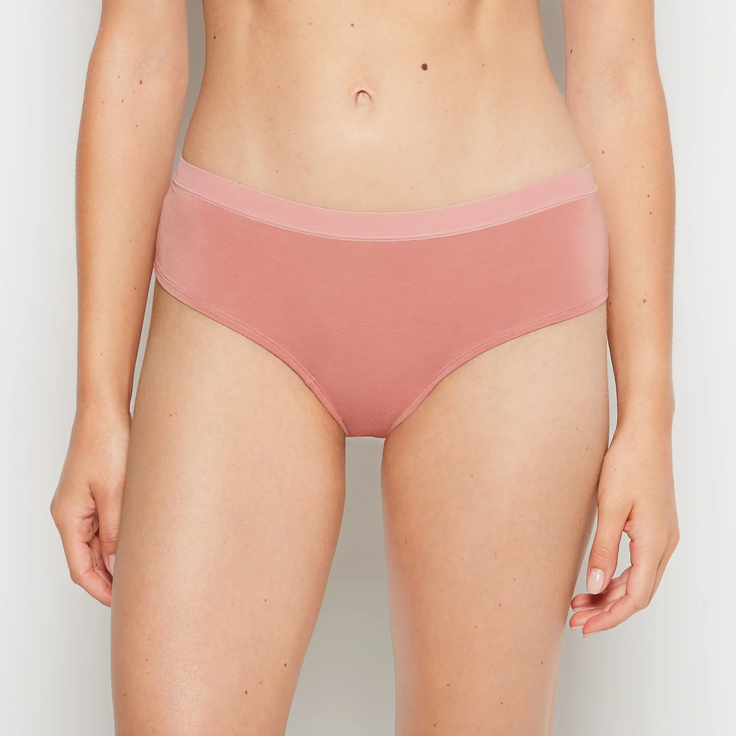Hipster Panty With Vanishing Trim in Old Rose