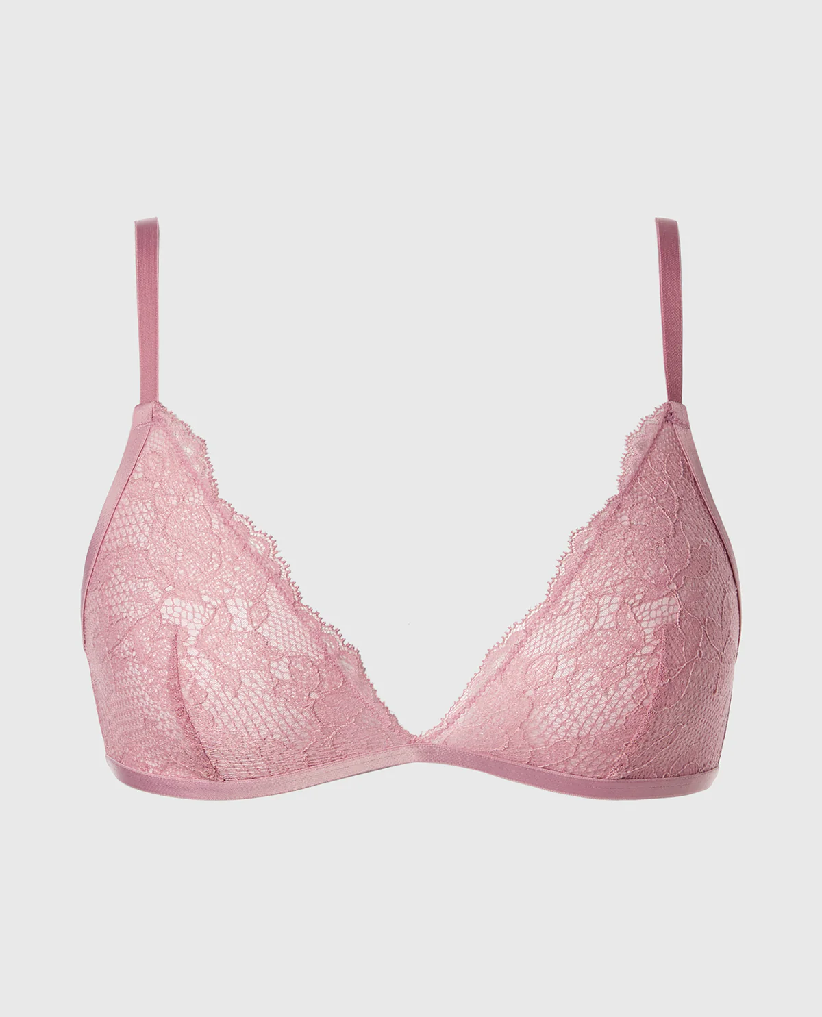 Lace Bralette in Sheer Mauve - Image 4