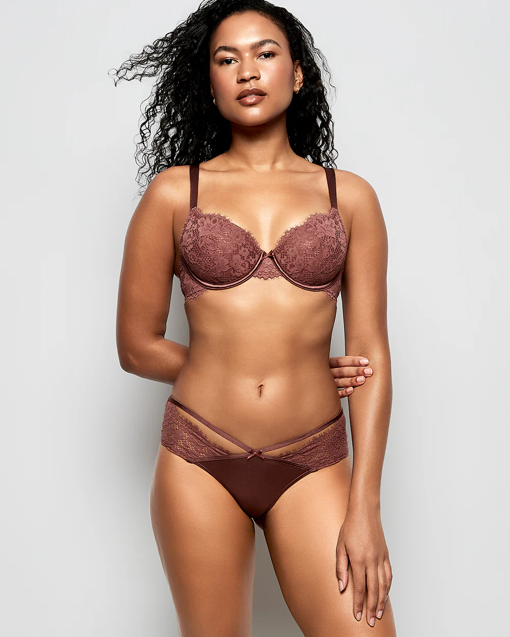 Lace Cheeky Panty in Dusty Cedar - Image 6