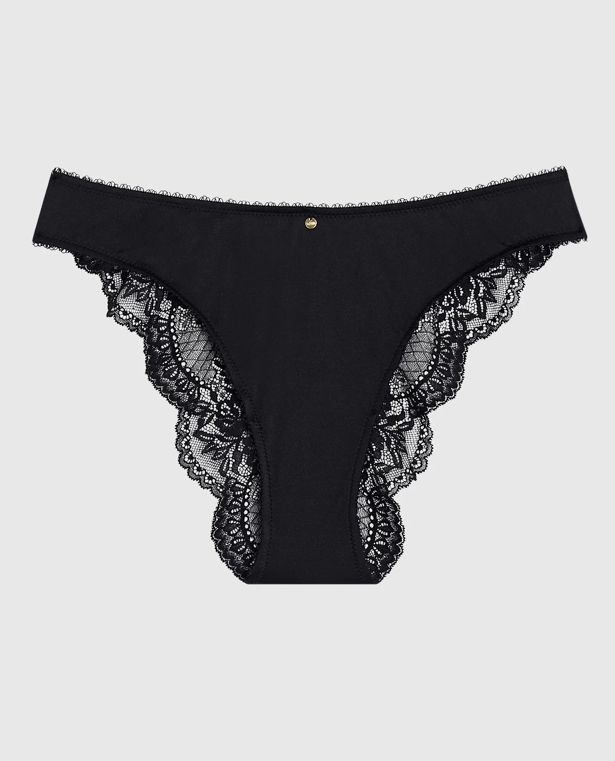 Cheeky Panty with Lace Back in Smoulder Black - Image 4