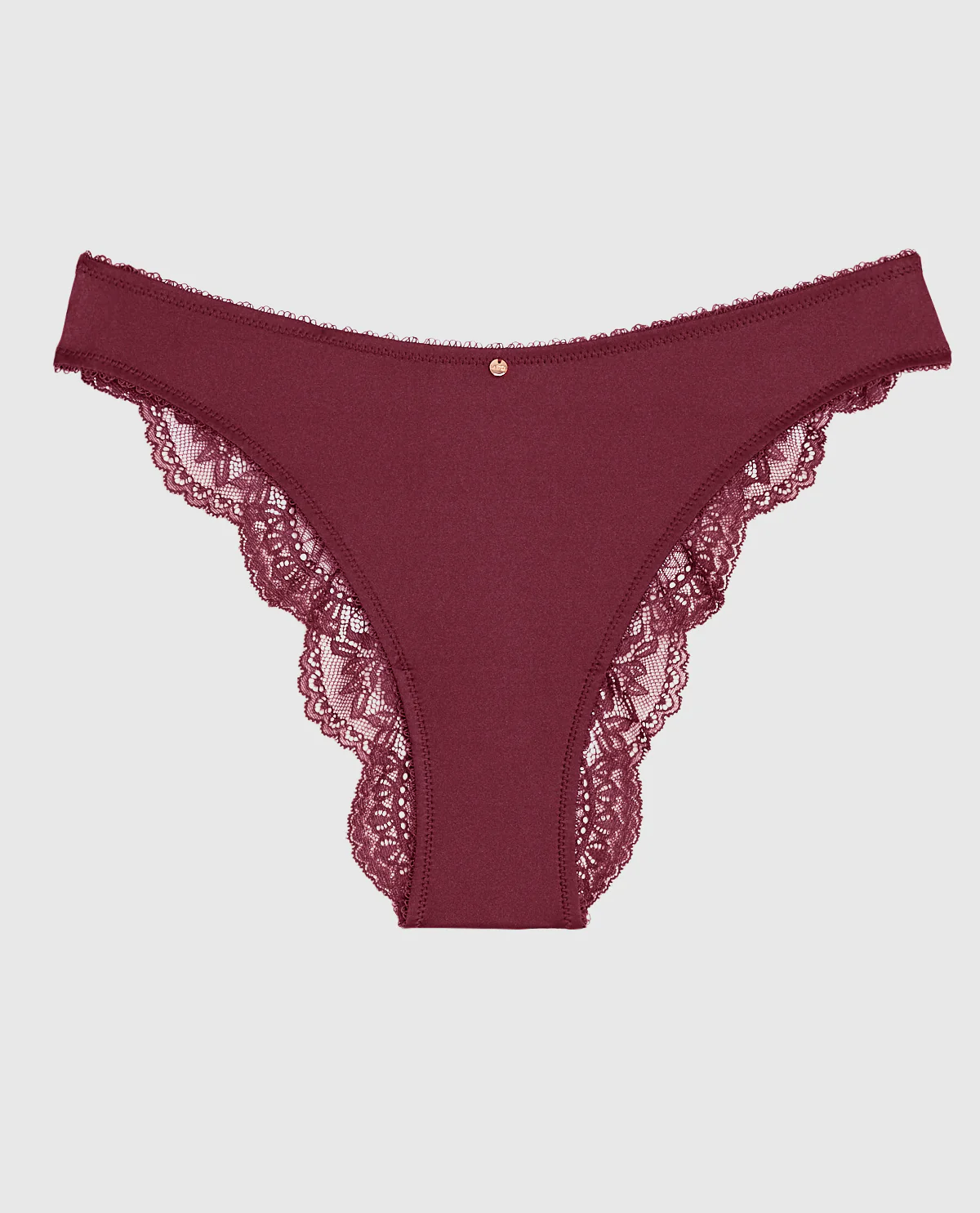 Cheeky Panty with Lace Back in Opulent Red - Image 4