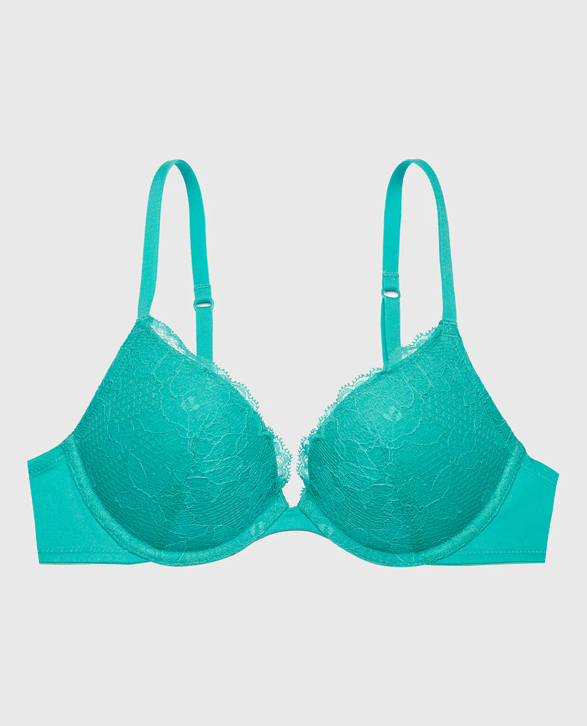 Lace Push Up Bra in Beach Teal - Image 5