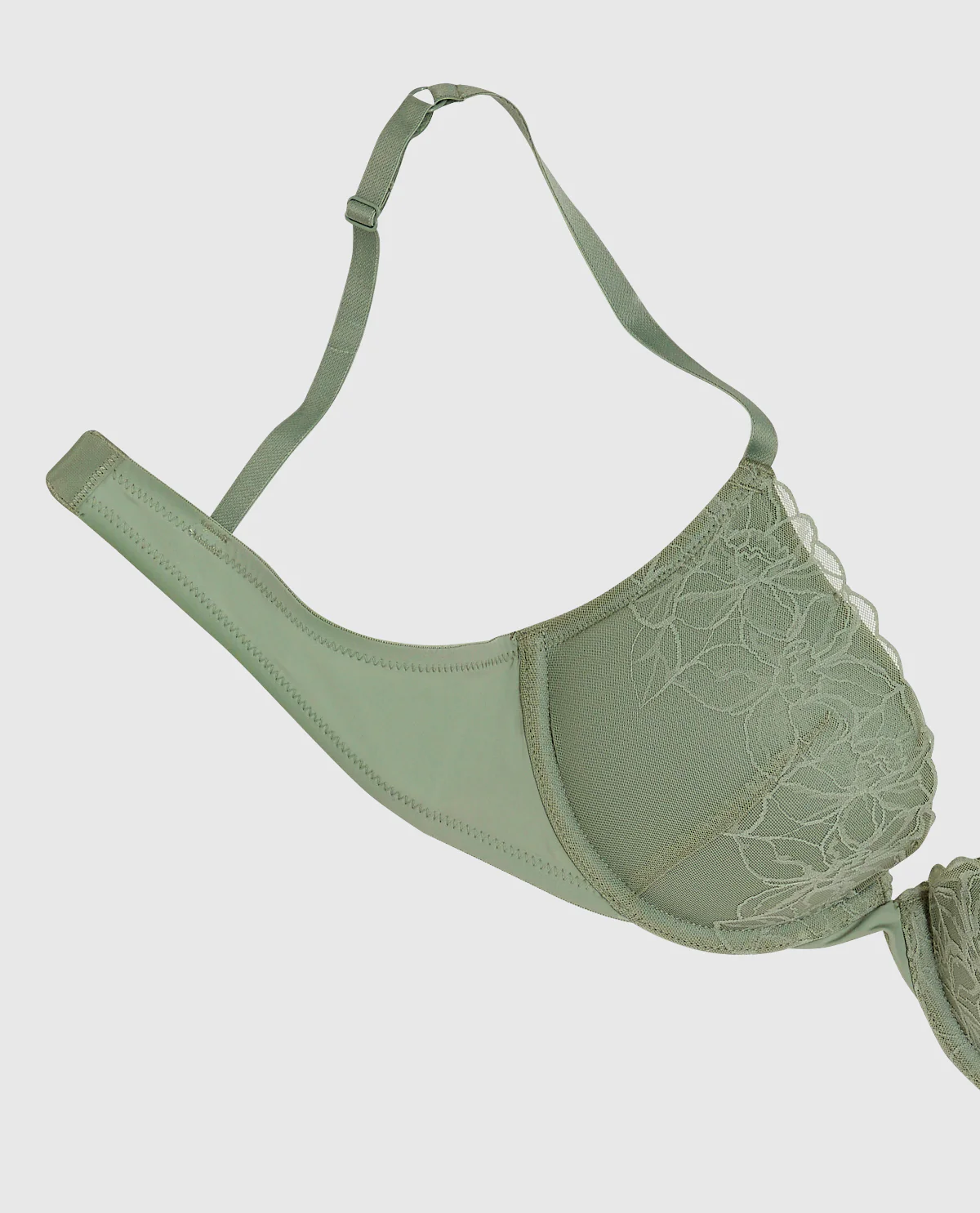 Lace Push Up Bra in Soft Sage - Image 6