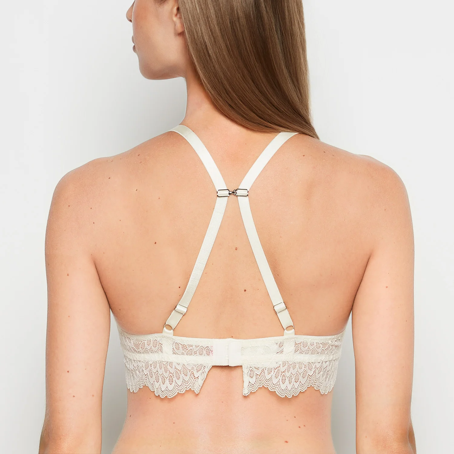 Lace Wired Padded Bra in Gardenia - Image 3