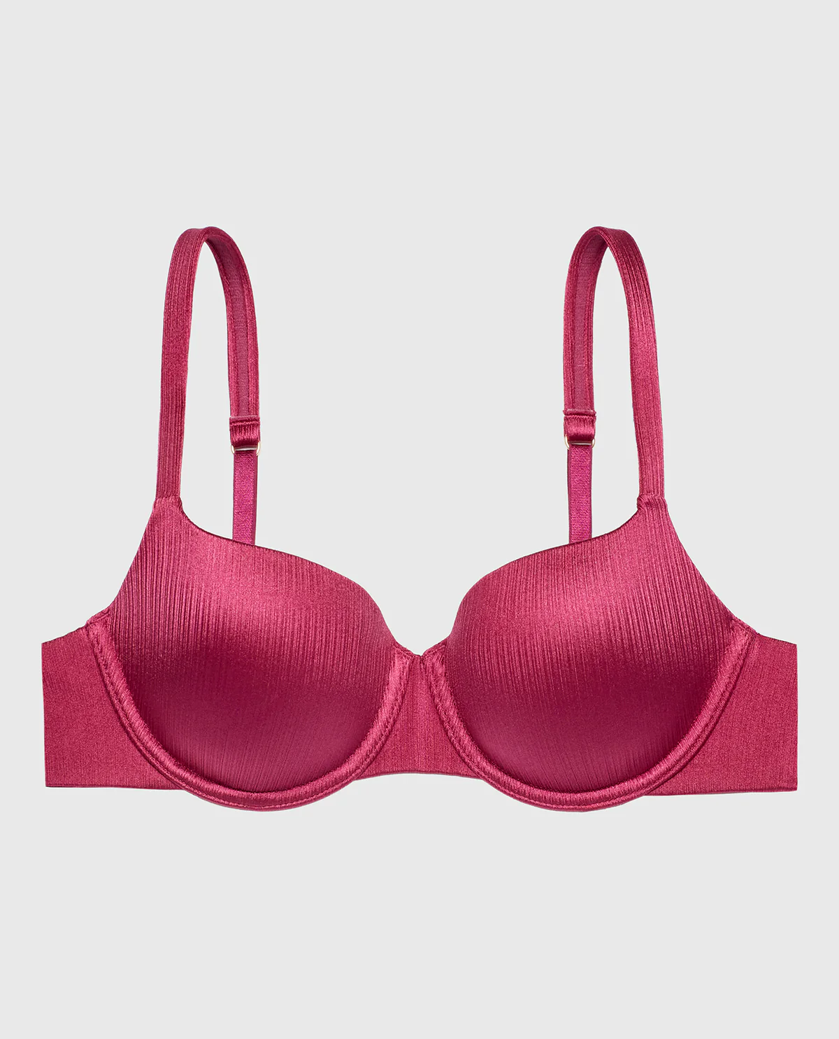 Lightly Lined Balconette Bra in Electric Rouge - Image 4