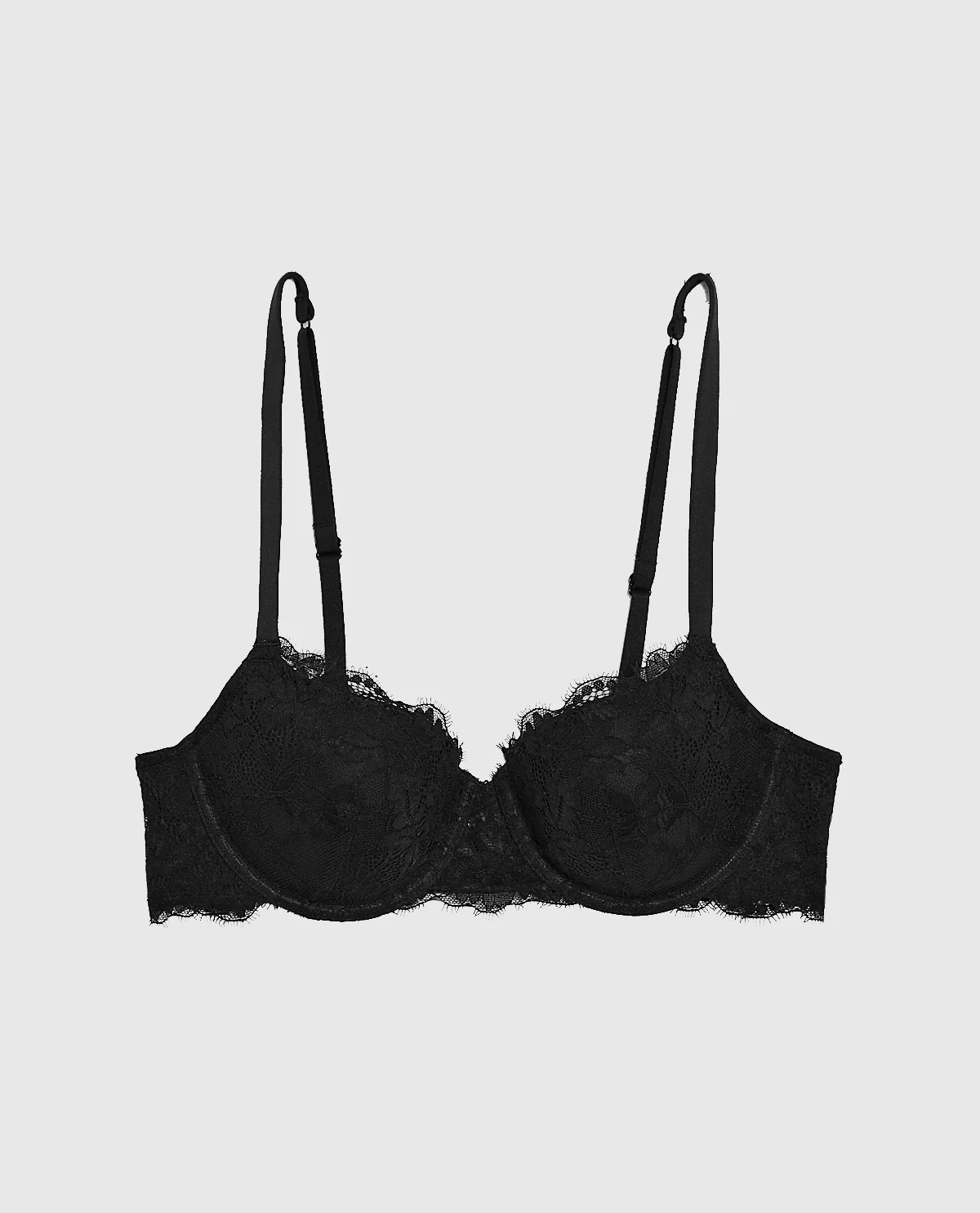 Lightly Lined Balconette Bra in Smoulder Black - Image 4
