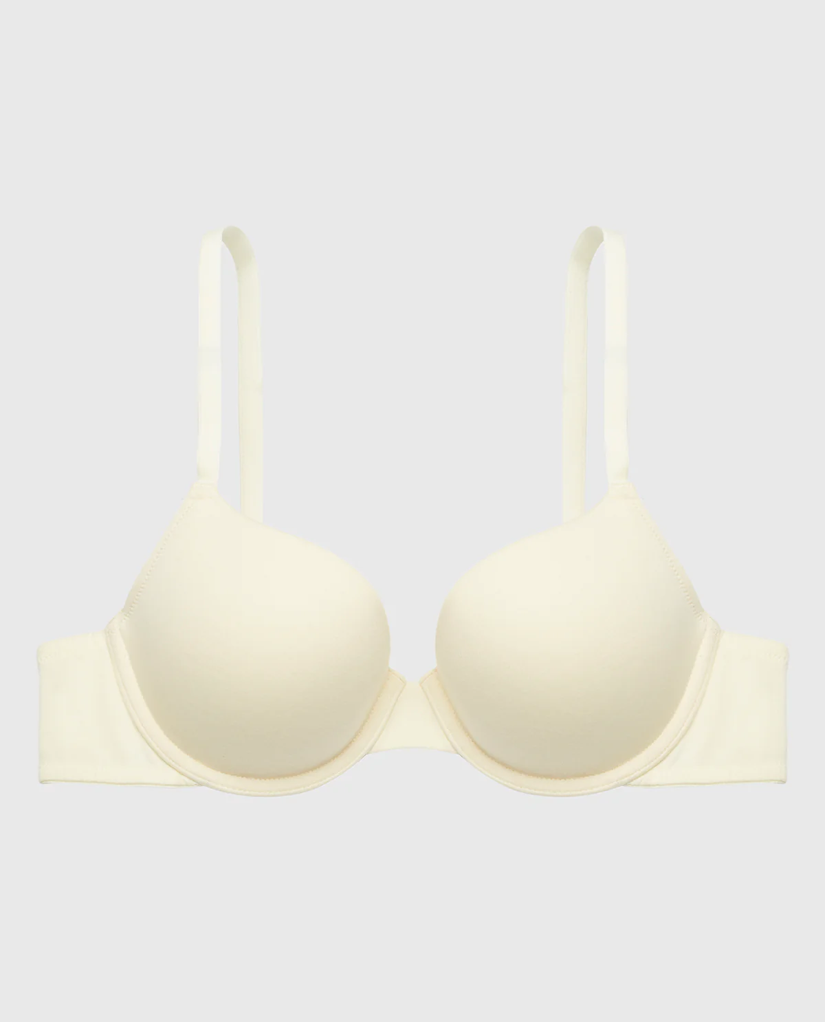 Lightly Lined Demi Cotton bra in Lemon Icing - Image 4