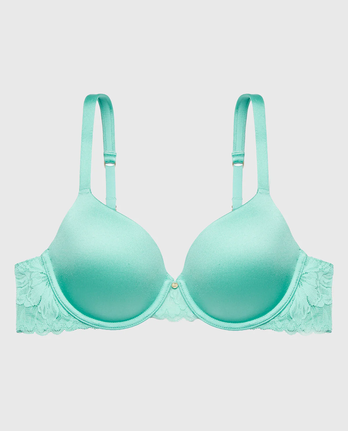 Lightly Lined Full Coverage Lace Wing Bra in Pool Blue - Image 4