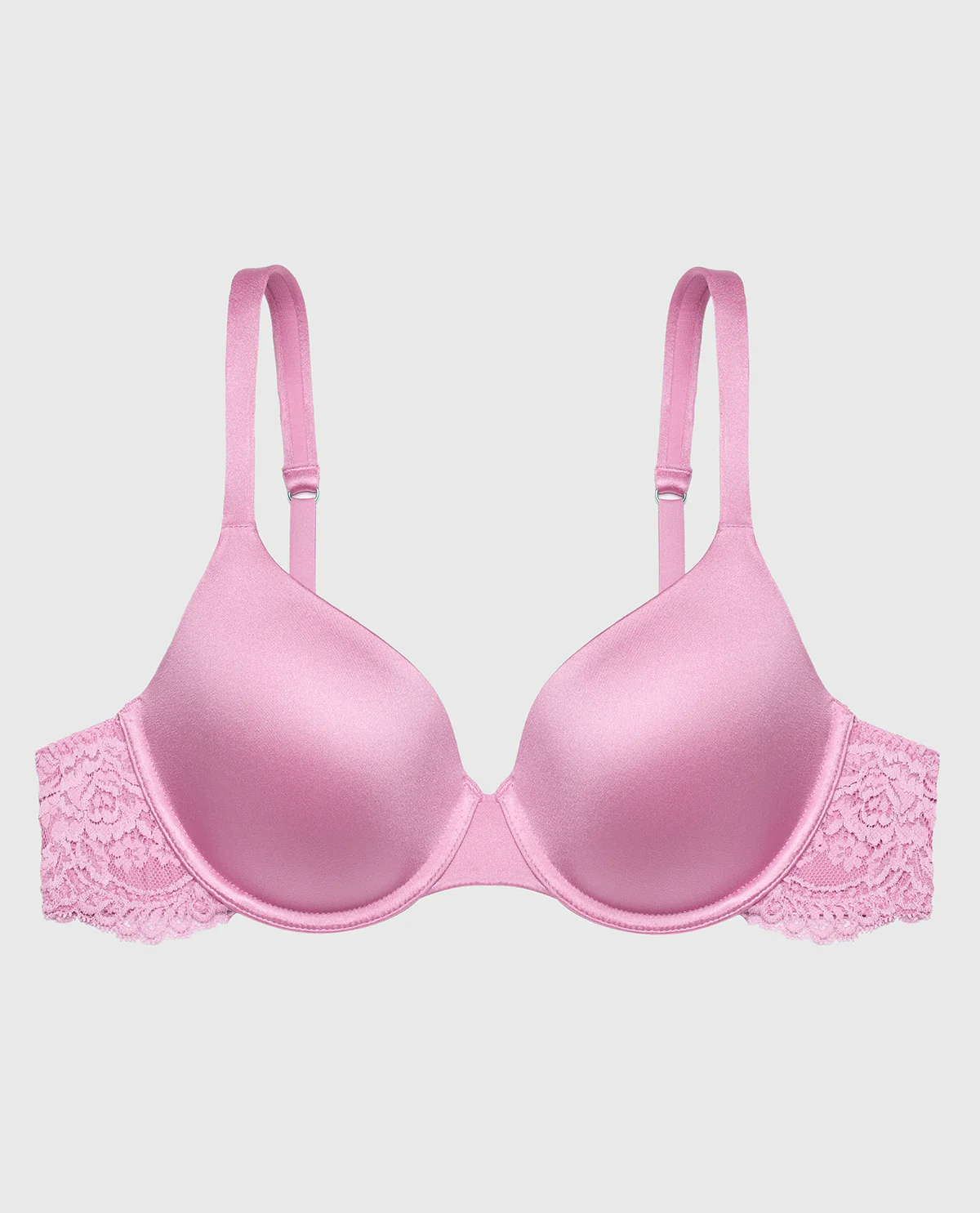 Lightly Lined Micro Cup Bra With Lace Wing in Orchid - Image 4