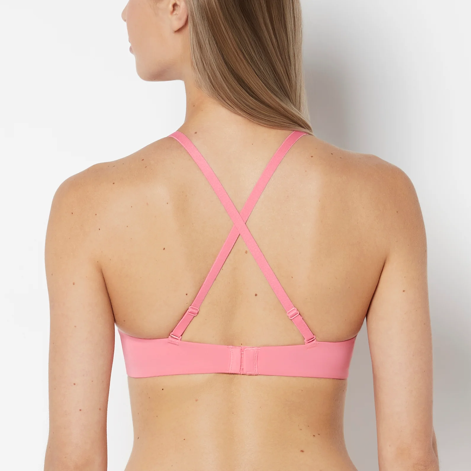 Lightly Lined Wireless Bra in Hot Pink - Image 4