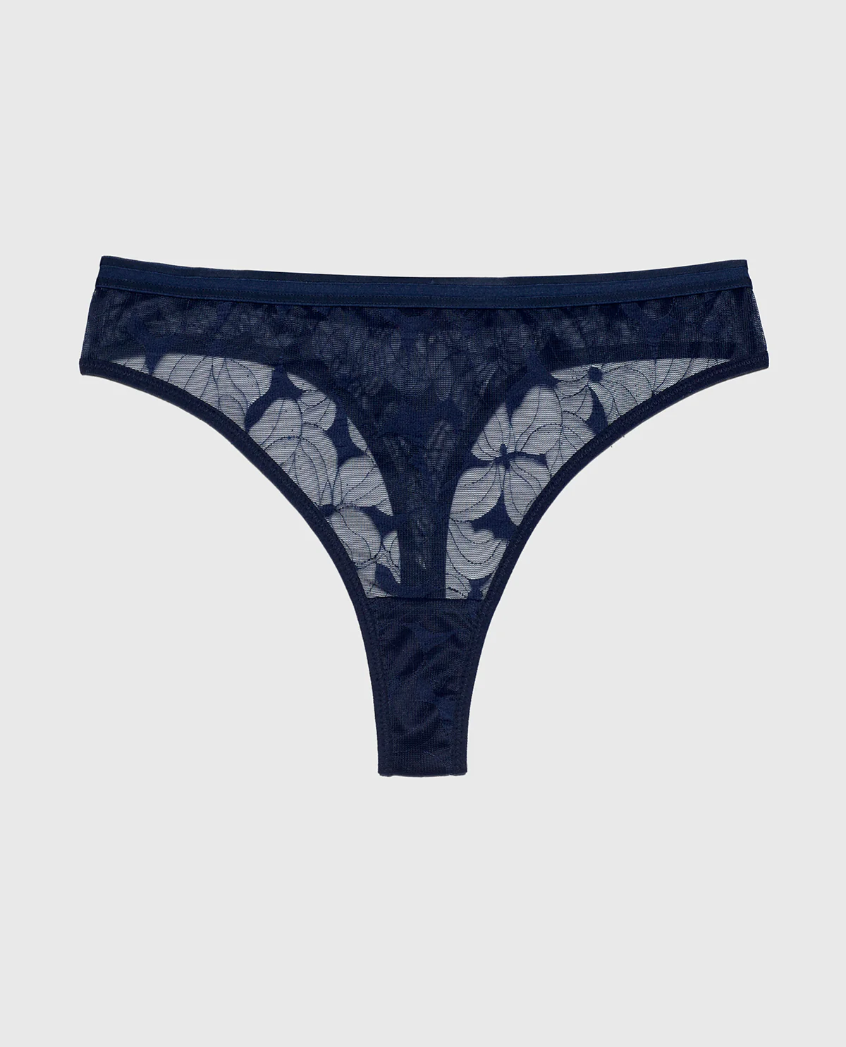 Lined Thong in Navy - Image 4