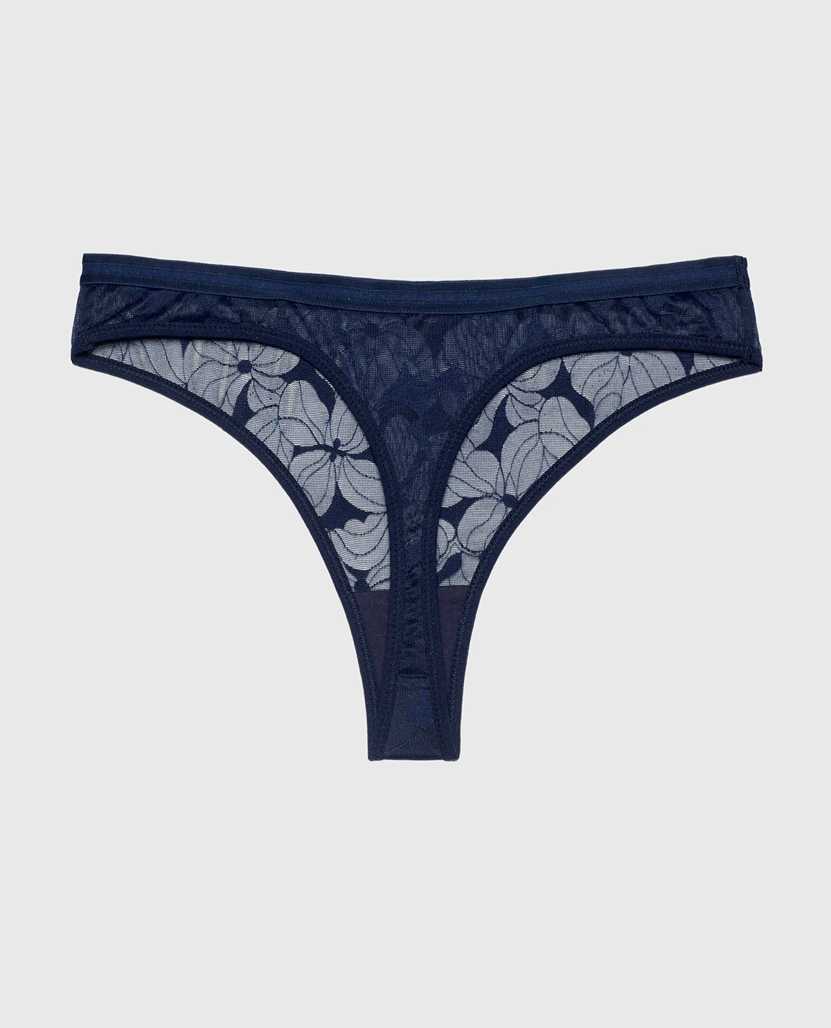 Lined Thong in Navy - Image 5