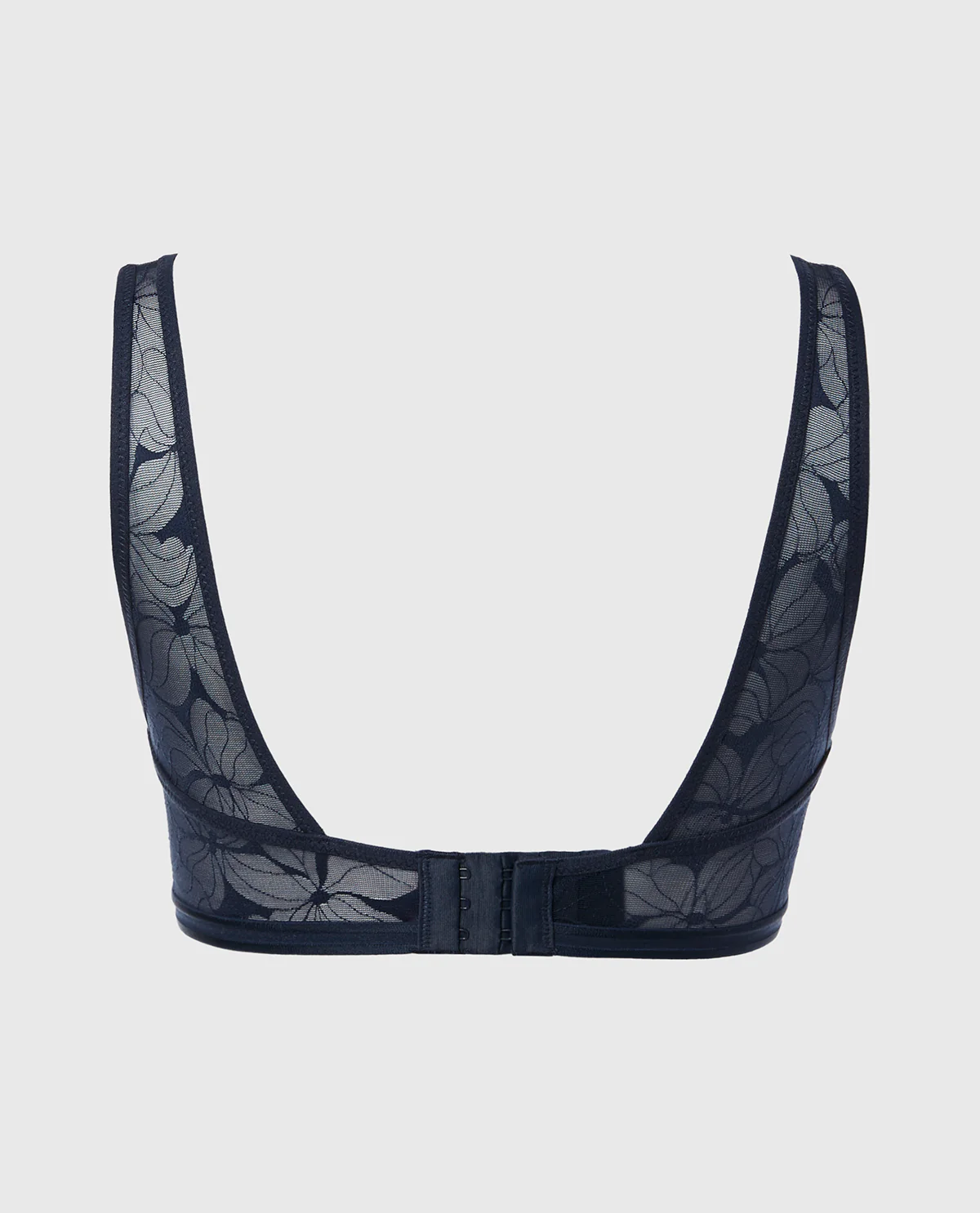 Lined Wired Triangle Bralette in Navy - Image 5