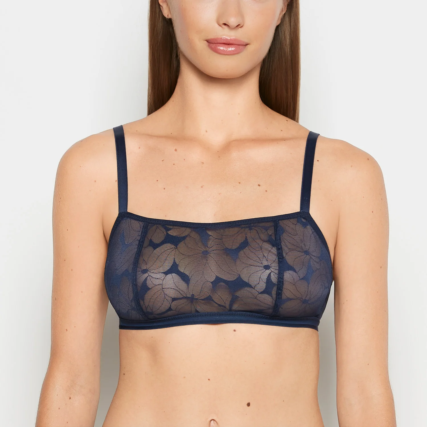 Lined Wireless Bralette in Navy