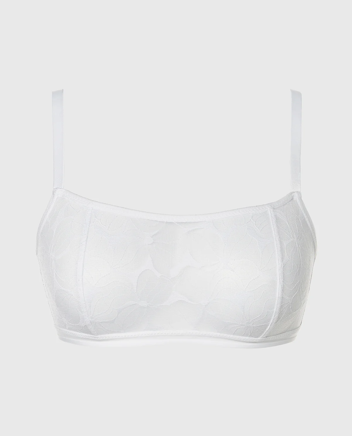 Lined Wireless Bralette in Powdered Sugar - Image 4