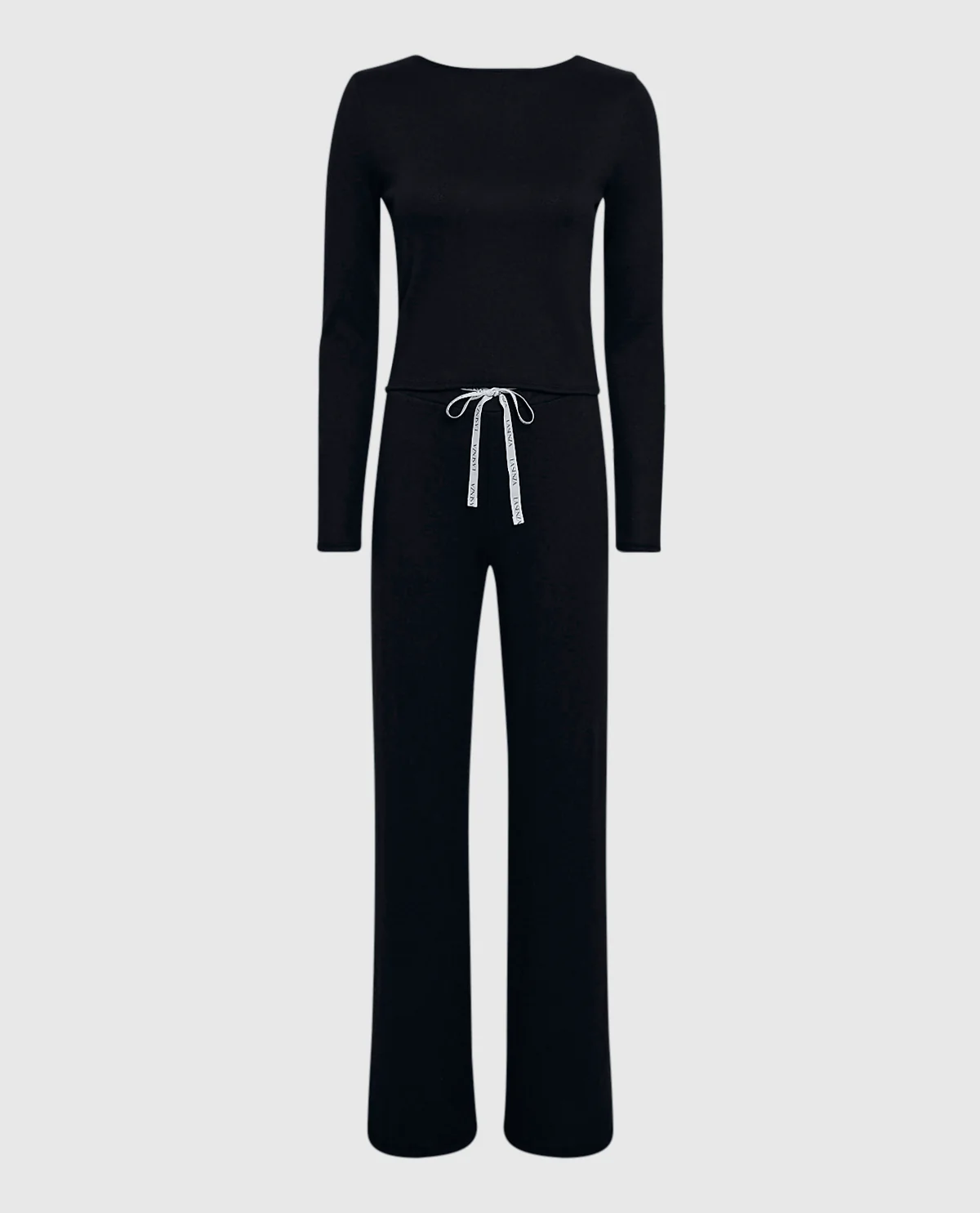 Long Sleeve Pajama Top in Smoulder Black - Image 3