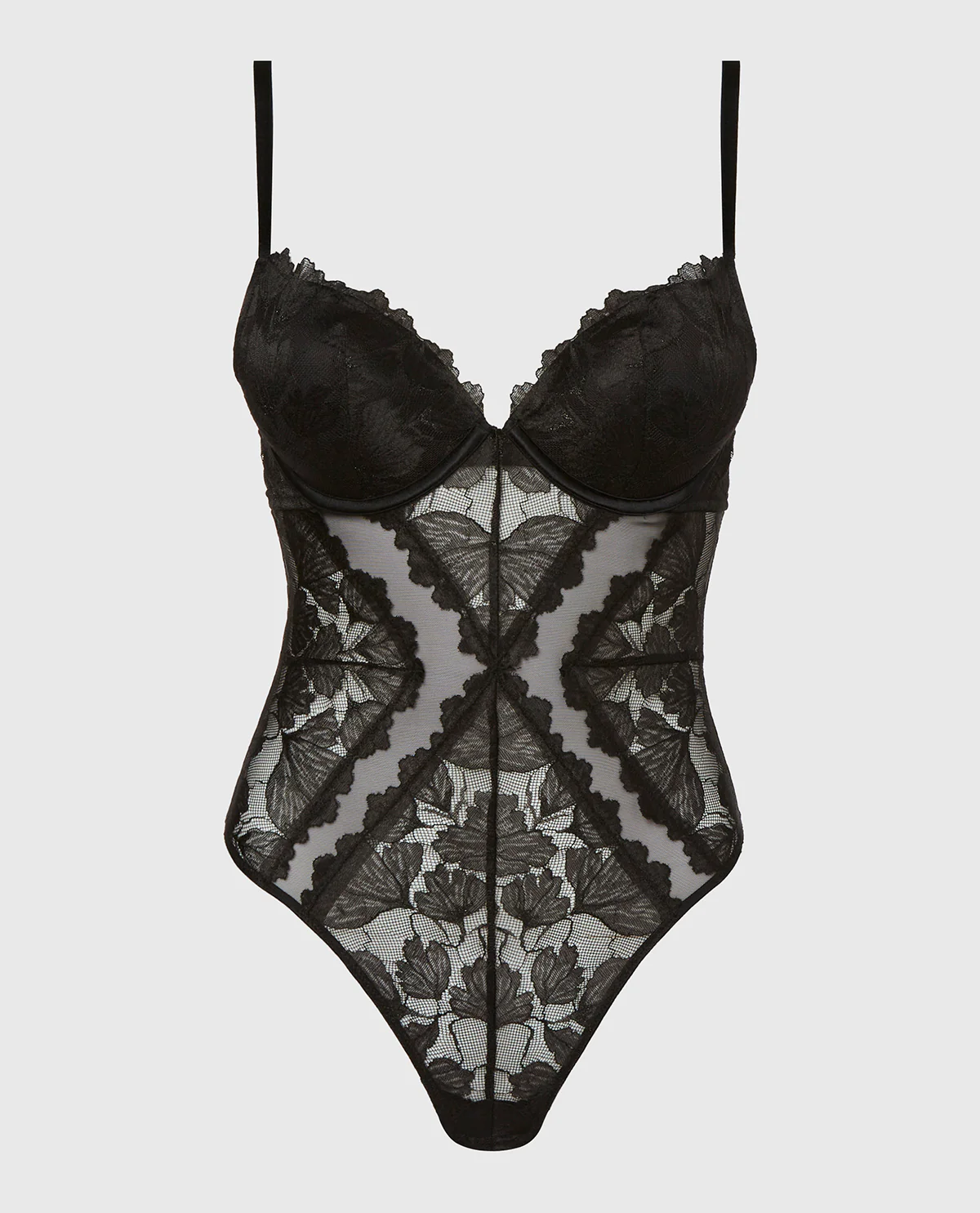 Longlines Bodysuit in Tuxedo Black - Image 4