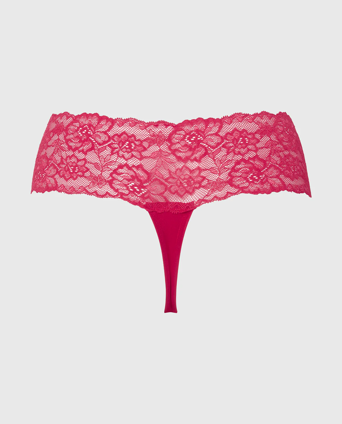 Magnificent Lace Thong Panty in Crimson - Image 5