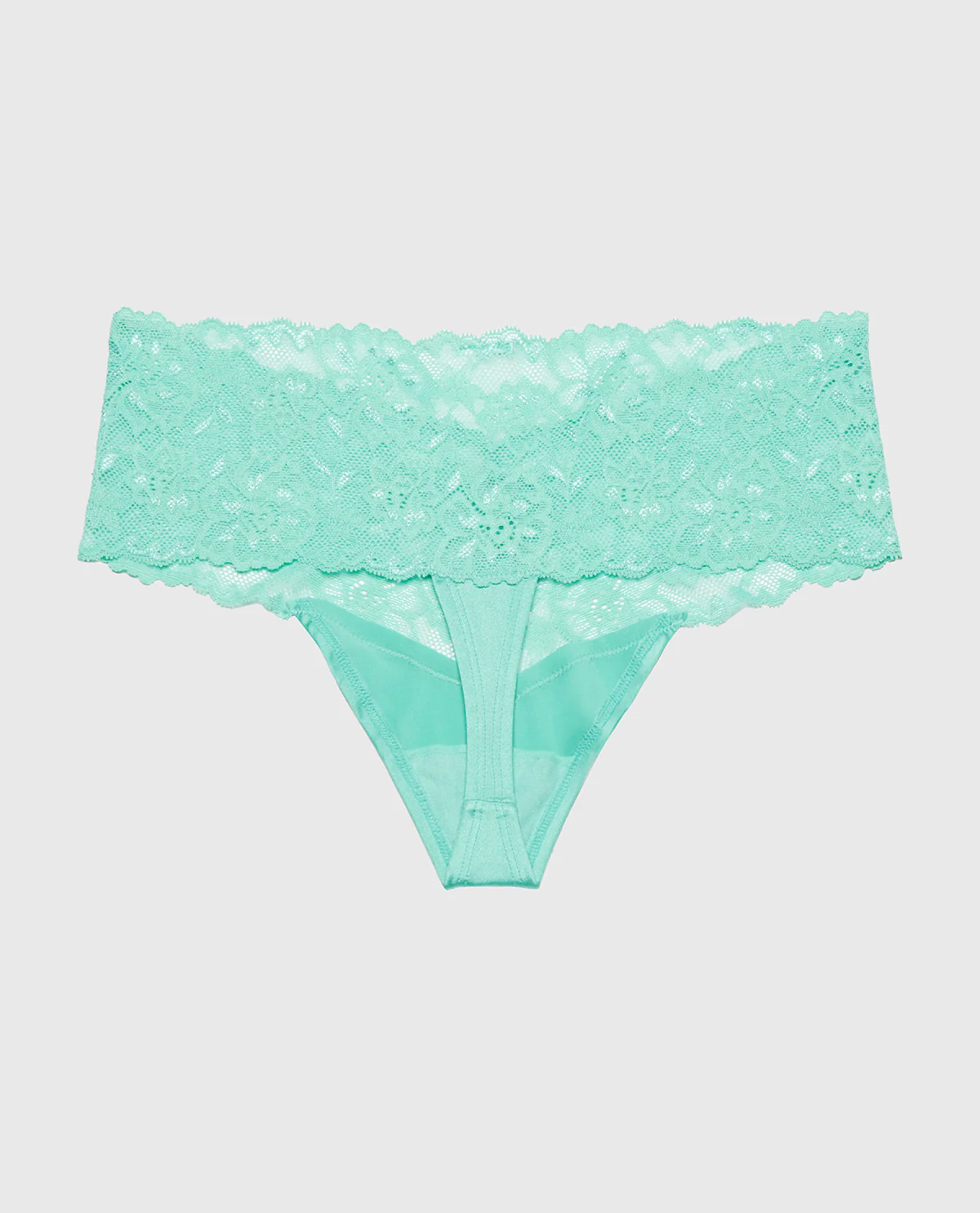Magnificent Lace Thong Panty in Pool Blue - Image 5