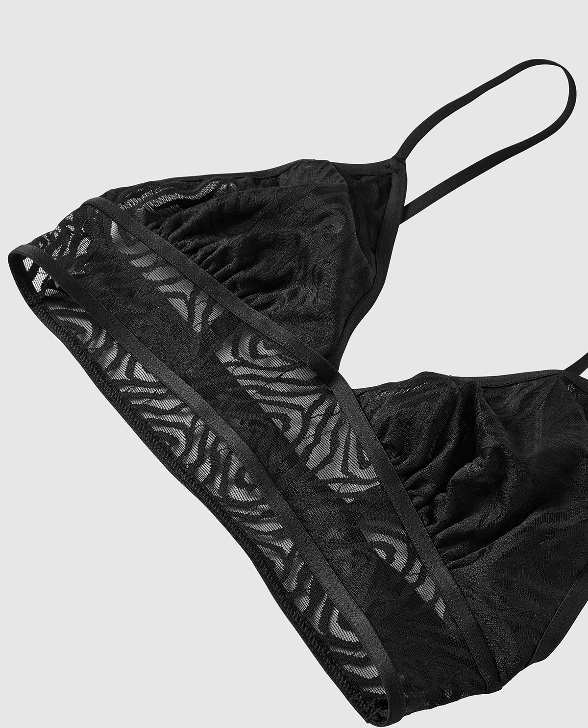 Mesh Bralette with Printed Mesh - Image 2