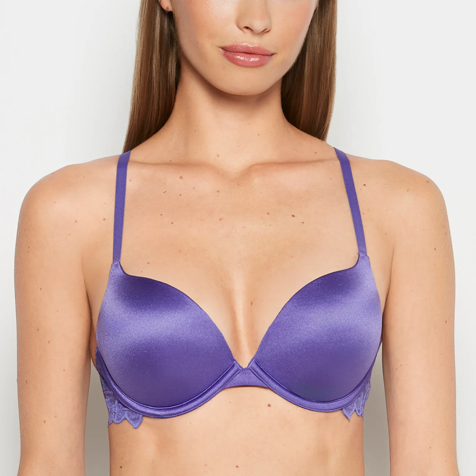 Micro cup push up bra with Reverie Lace Wing in Purple Opulence