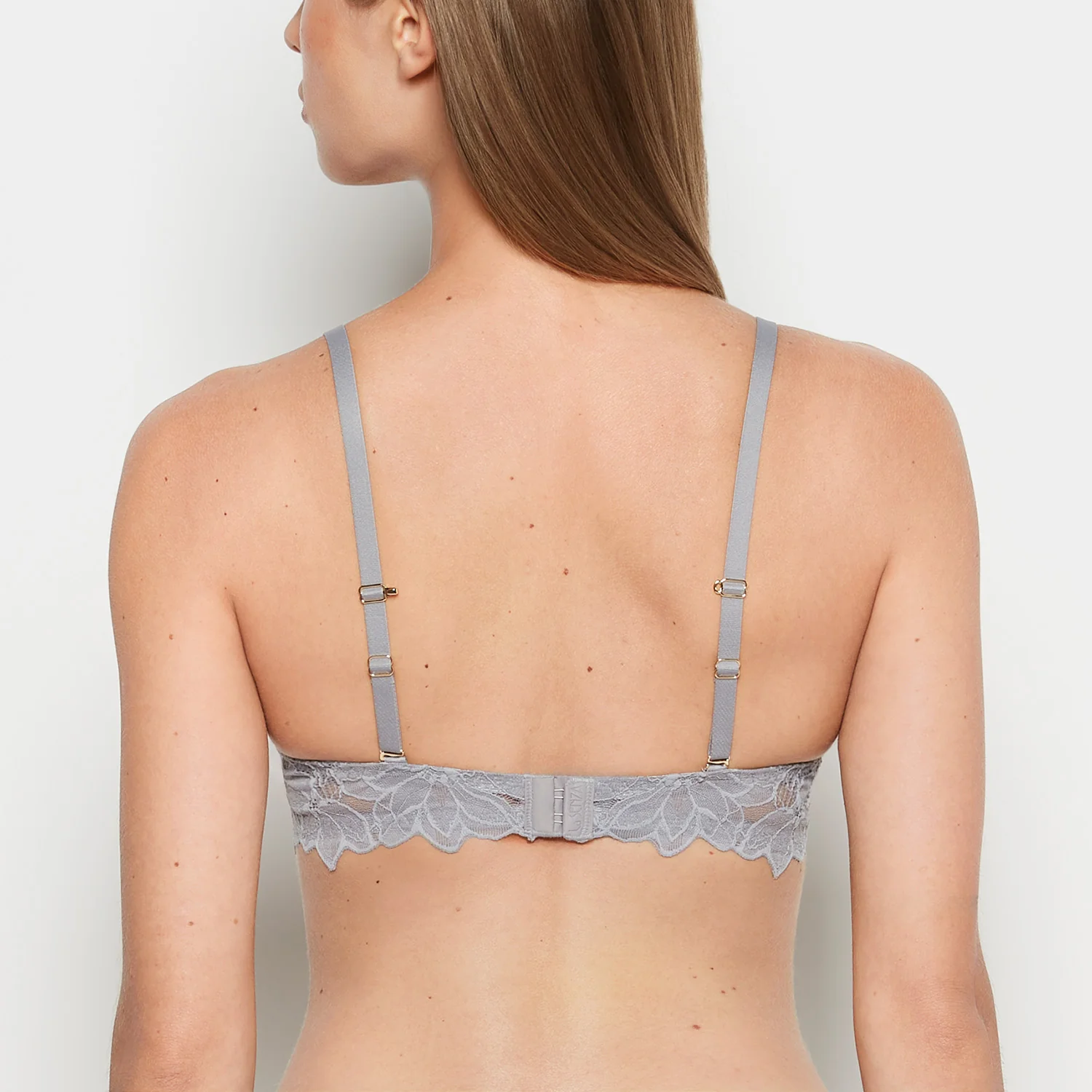 Micro cup push up bra with Reverie Lace Wing in Skyrocket - Image 3