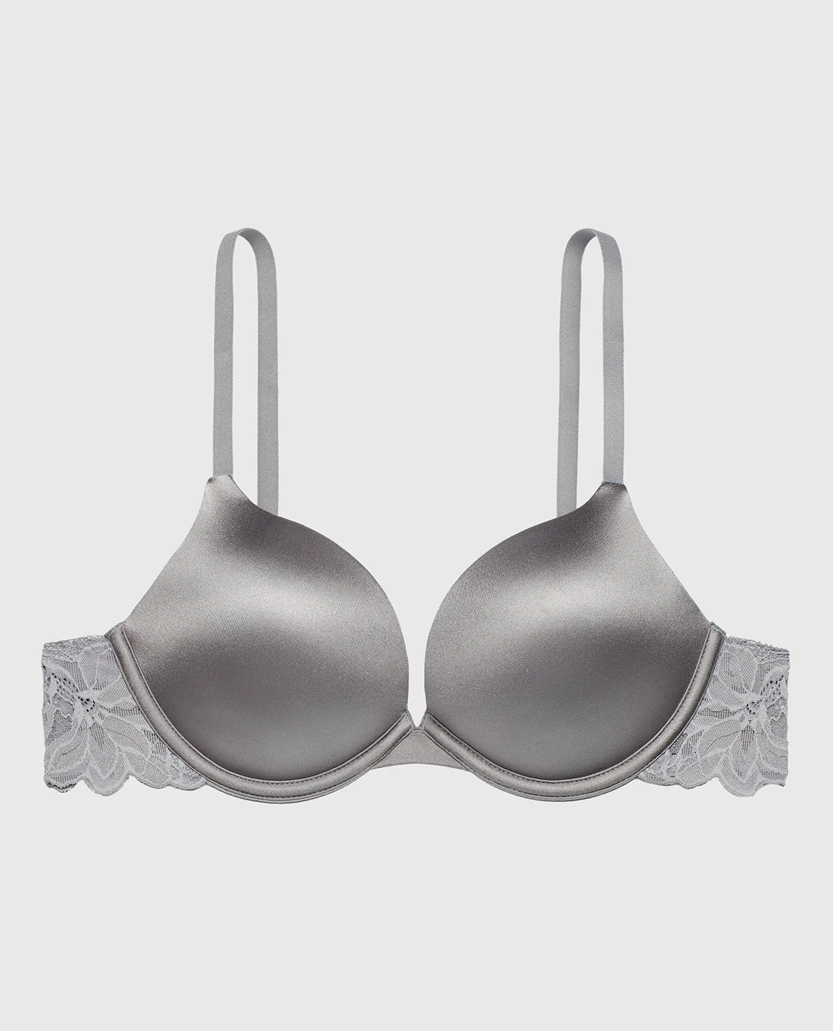 Micro cup push up bra with Reverie Lace Wing in Skyrocket - Image 5