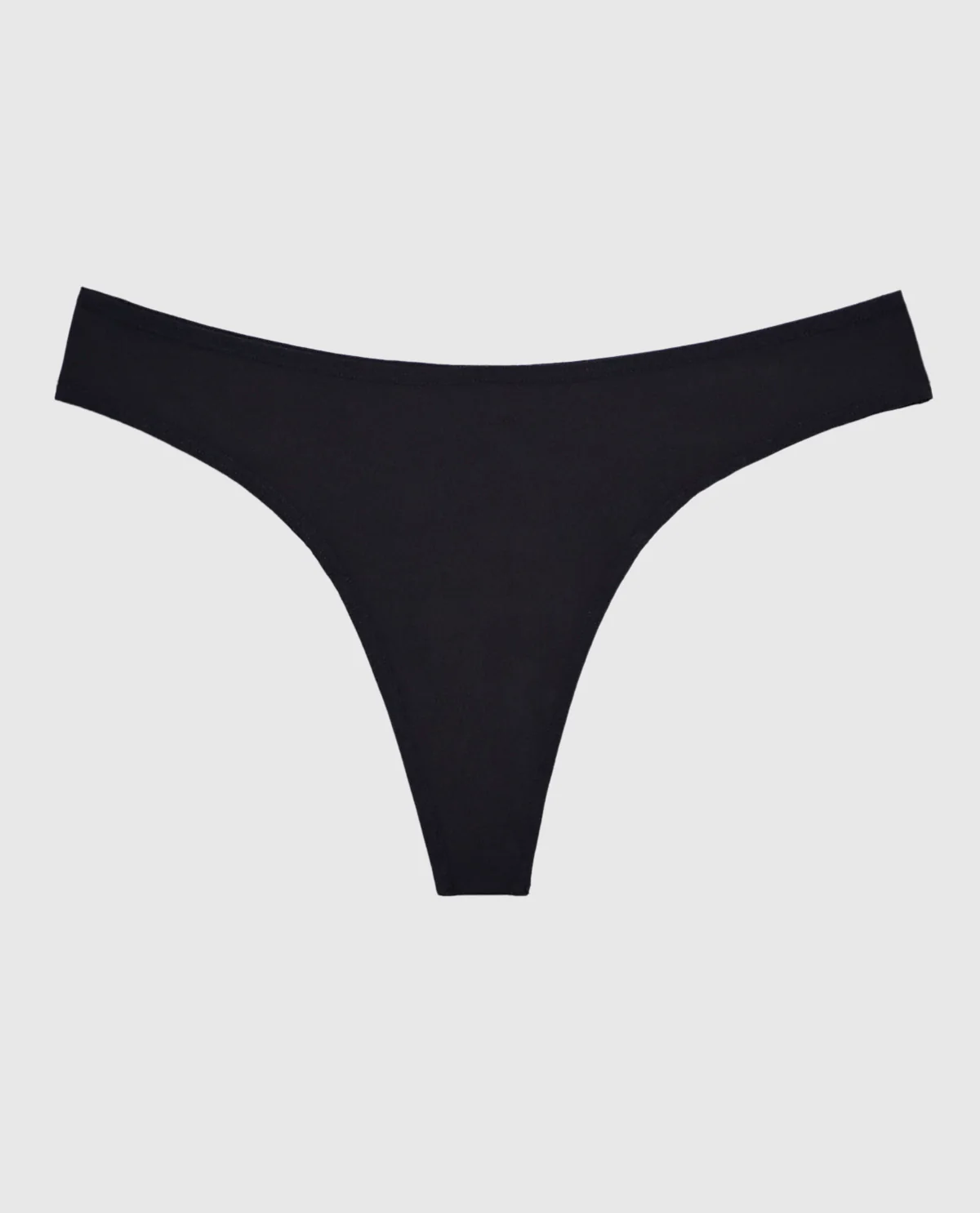 Microfiber Thong Panty in Smoulder Black