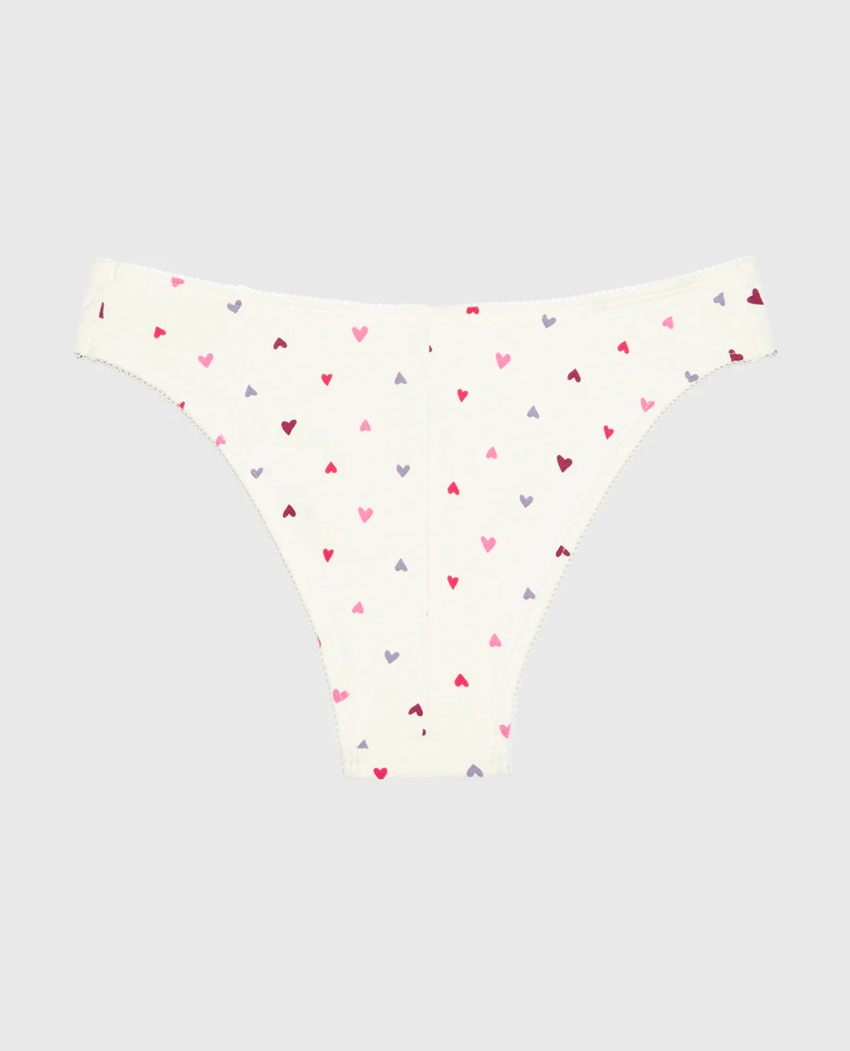 Mini Cheeky Cotton Panty and Picot Trim in Tossed Heart - Image 5