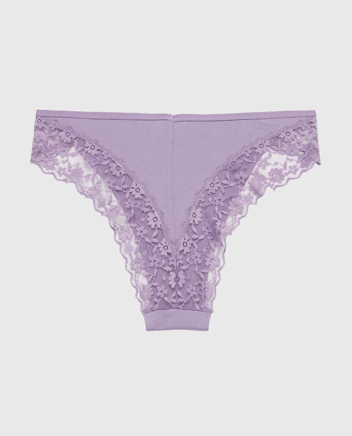 Mini Cheeky Cotton Panty With Lace Trim in Purple Haze - Image 5