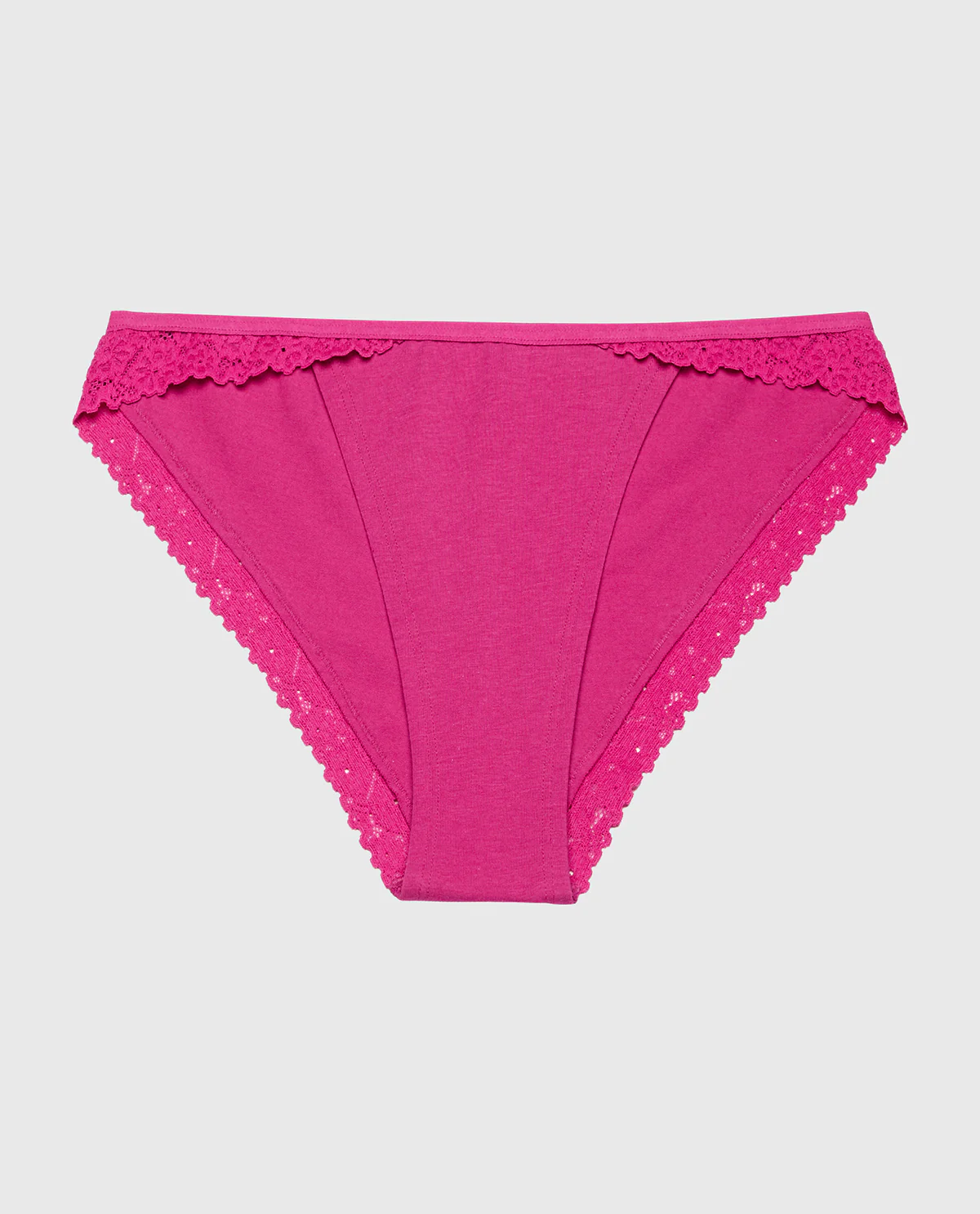Mini Cheeky Panty with Cozy Trim in Fuchsia Red - Image 4