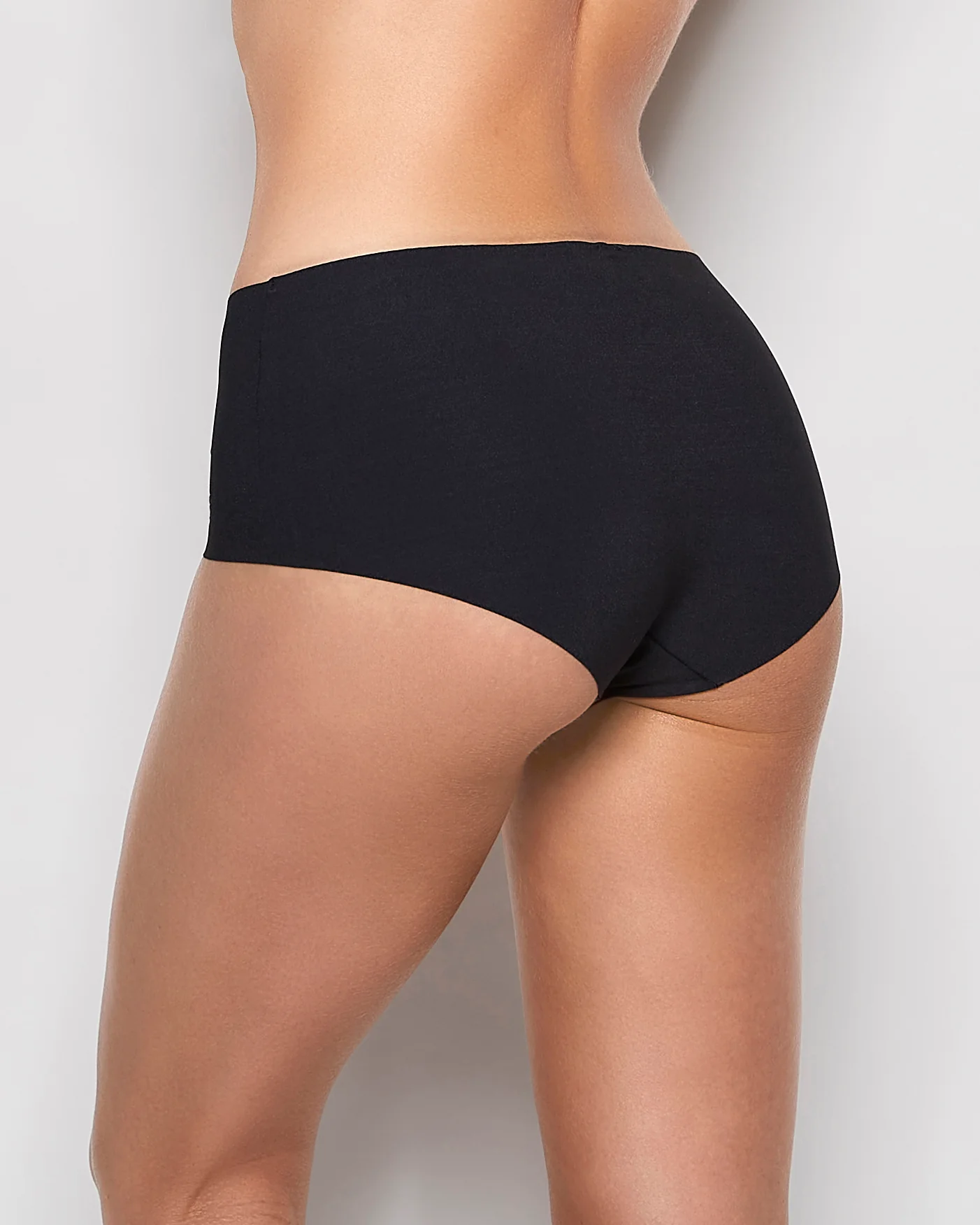 No Show Boyshort Panty in Tuxedo Black - Image 3