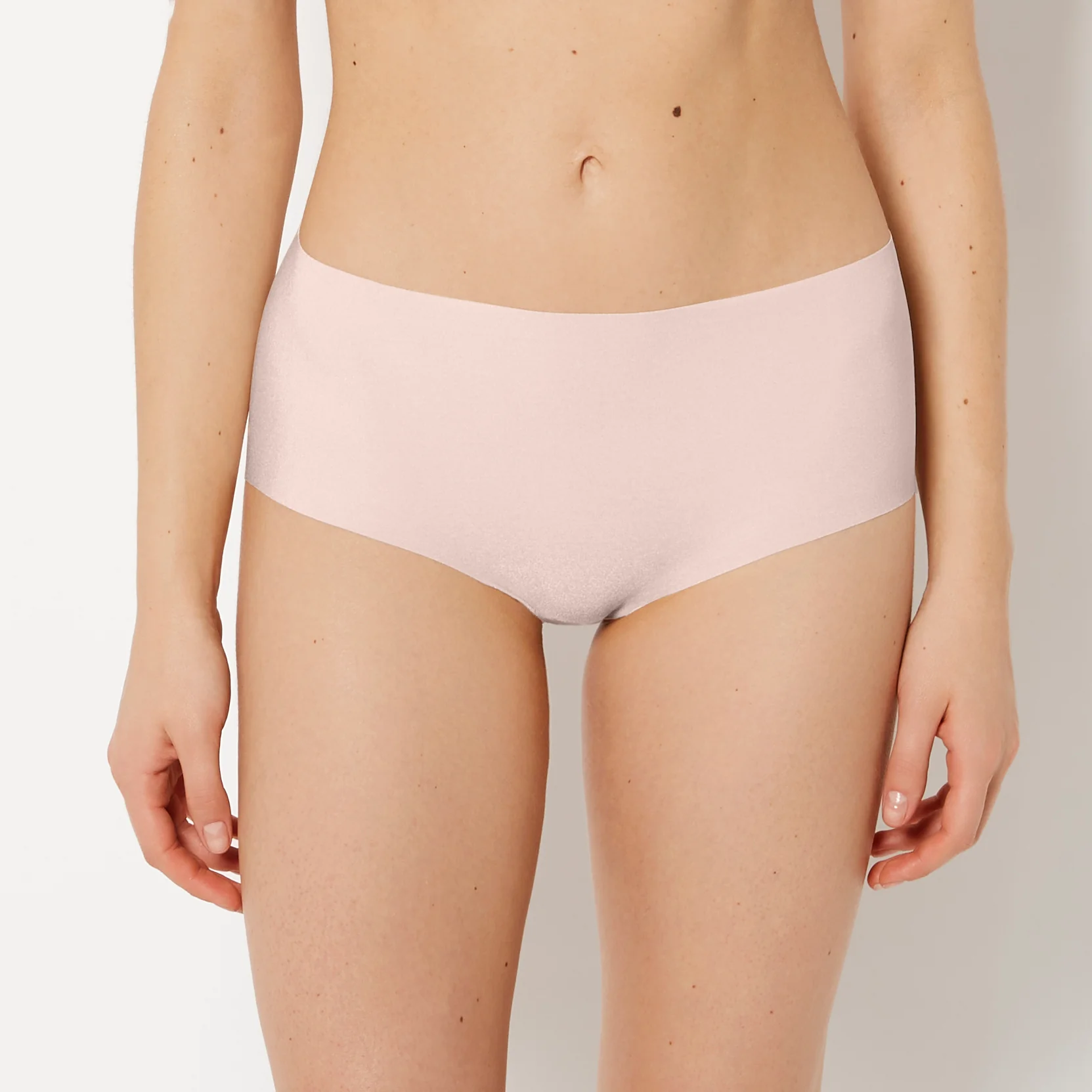 No Show High Waist Brief Panty in Pearl Blush