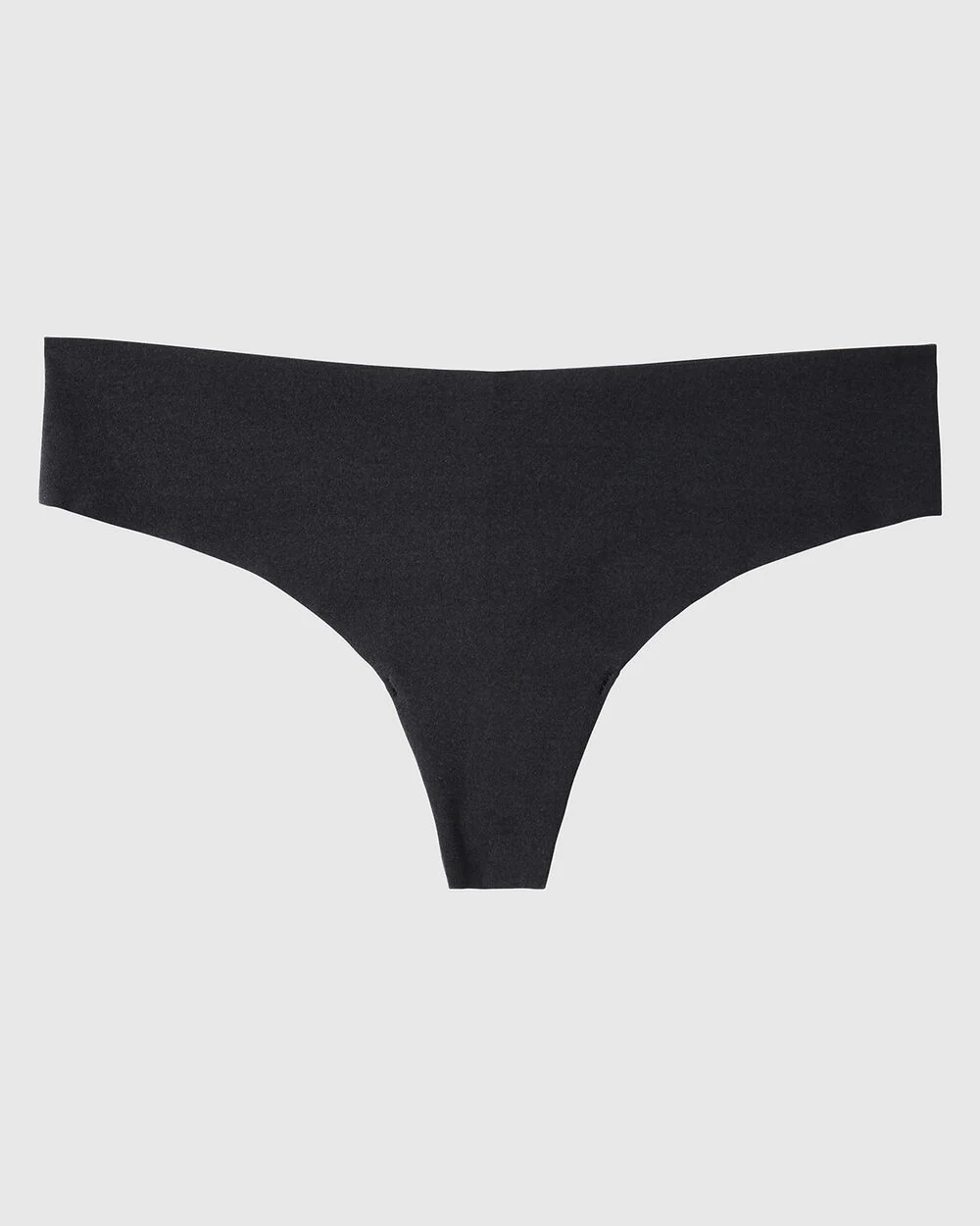 No Show Invisible Thong Panty in Tuxedo Black - Image 4