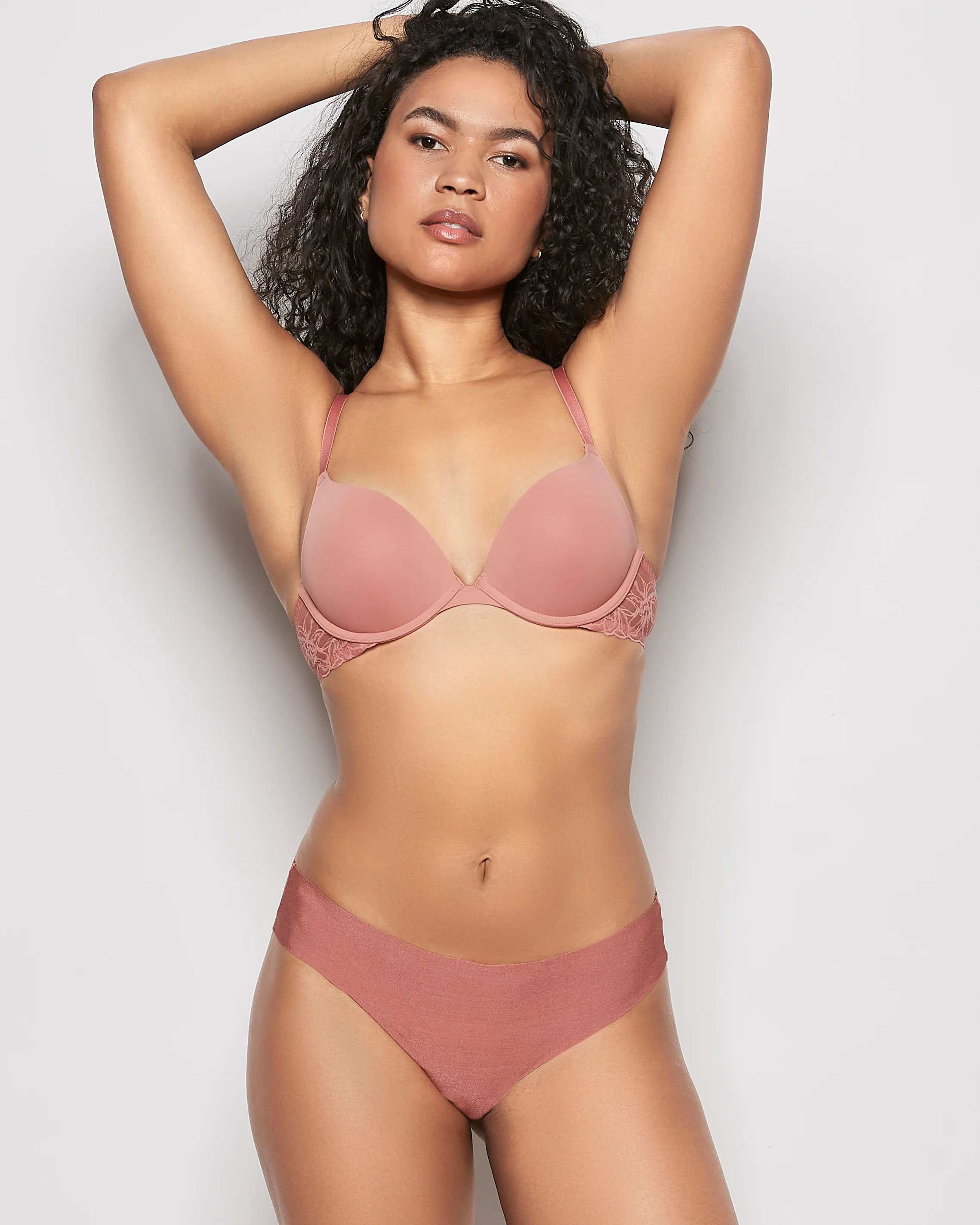 No Show Thong Panty in Rosy Blush - Image 6